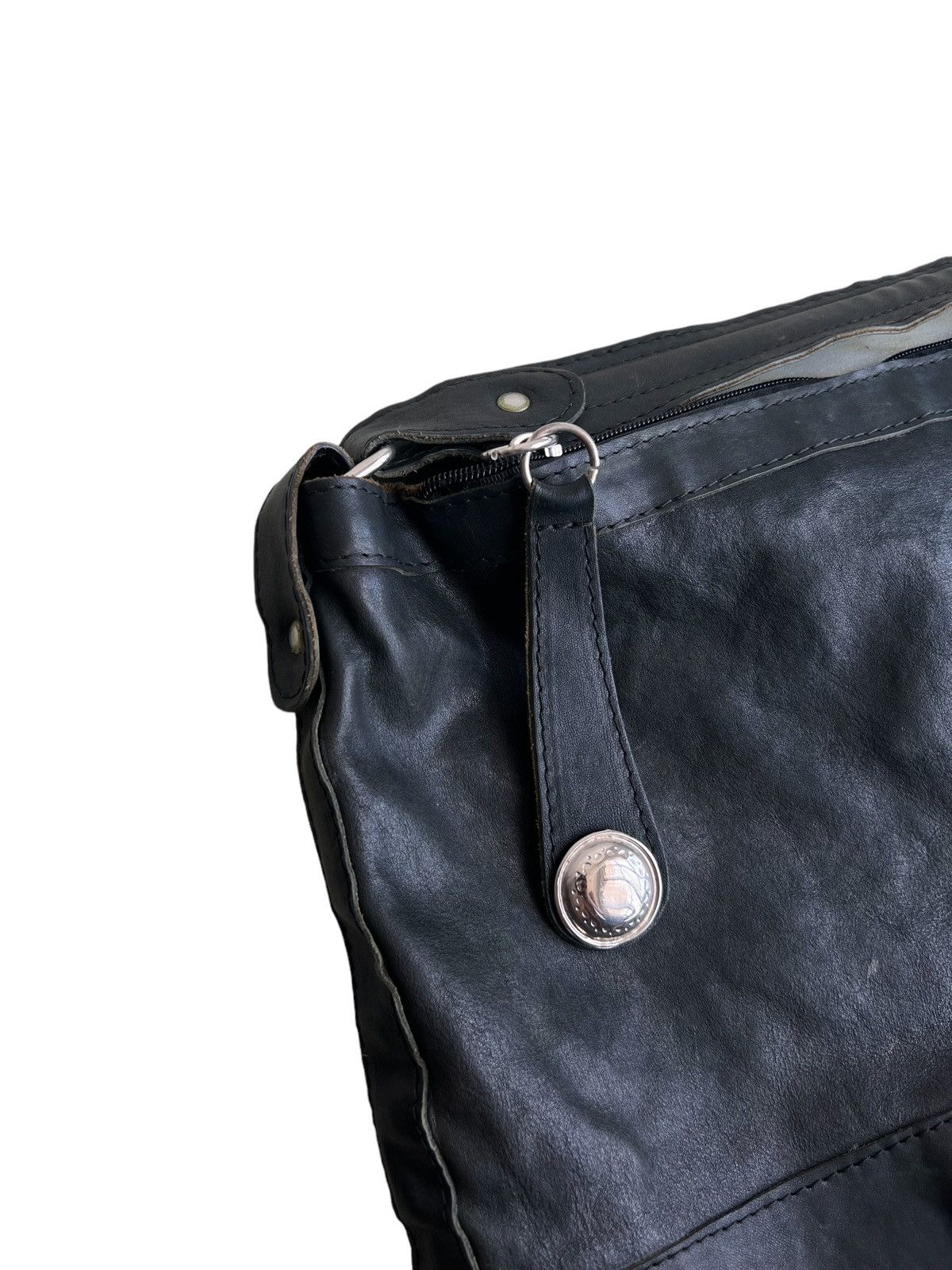 Genuine Leather 90s 🇮🇹 Made Genuine Lamb Leather Large Hobo Crossbody Bag Size ONE SIZE - 6 Thumbnail