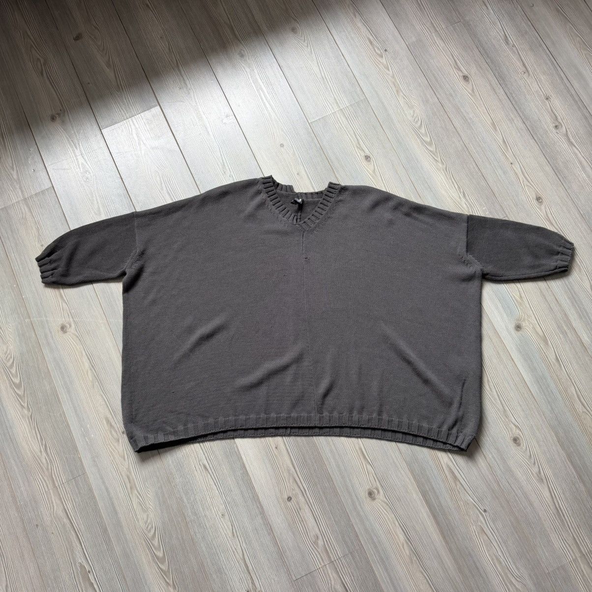Rundholz Rundholz Avantgarde Crepe Wool Oversized V Neck Sweater Size ONE SIZE - 15 Thumbnail