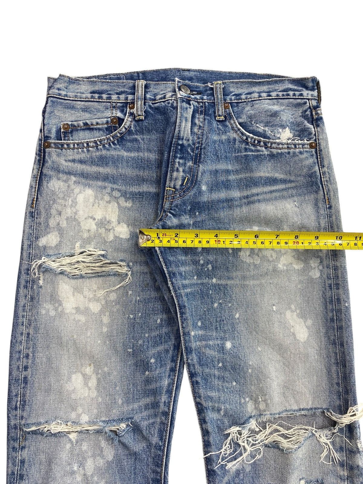 Japanese Brand Japanese Brand Sweat & Bloods Blue Wash Distress Style Jeans Size US 30 / EU 46 - 11 Thumbnail