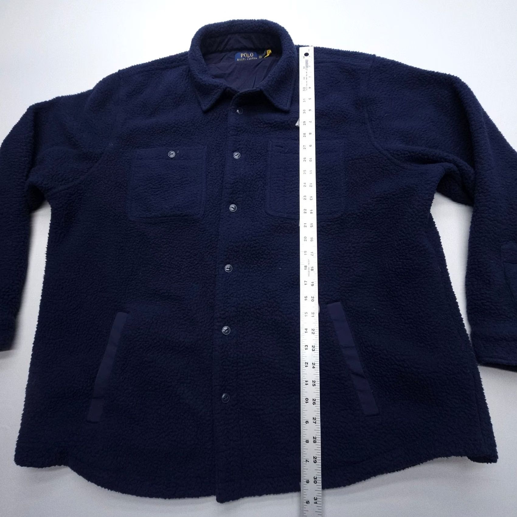 Polo Ralph Lauren Polo Ralph Lauren Brushed Fleece Shirt Jacket Mens 2XL Navy Sherpa Shacket RL Shirt Jacket 2XL Navy Mens Size US XXL / EU 58 / 5 - 5 Thumbnail