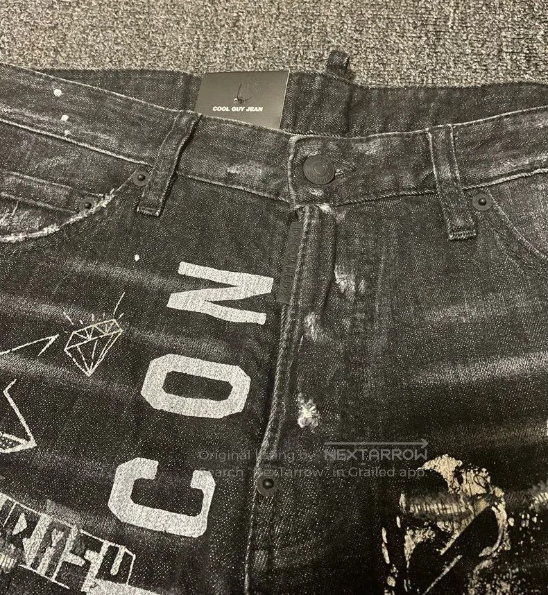 Dsquared2 Dsquared2 Graffiti Print Denim Jeans. Size US 32 / EU 48 - 4 Thumbnail