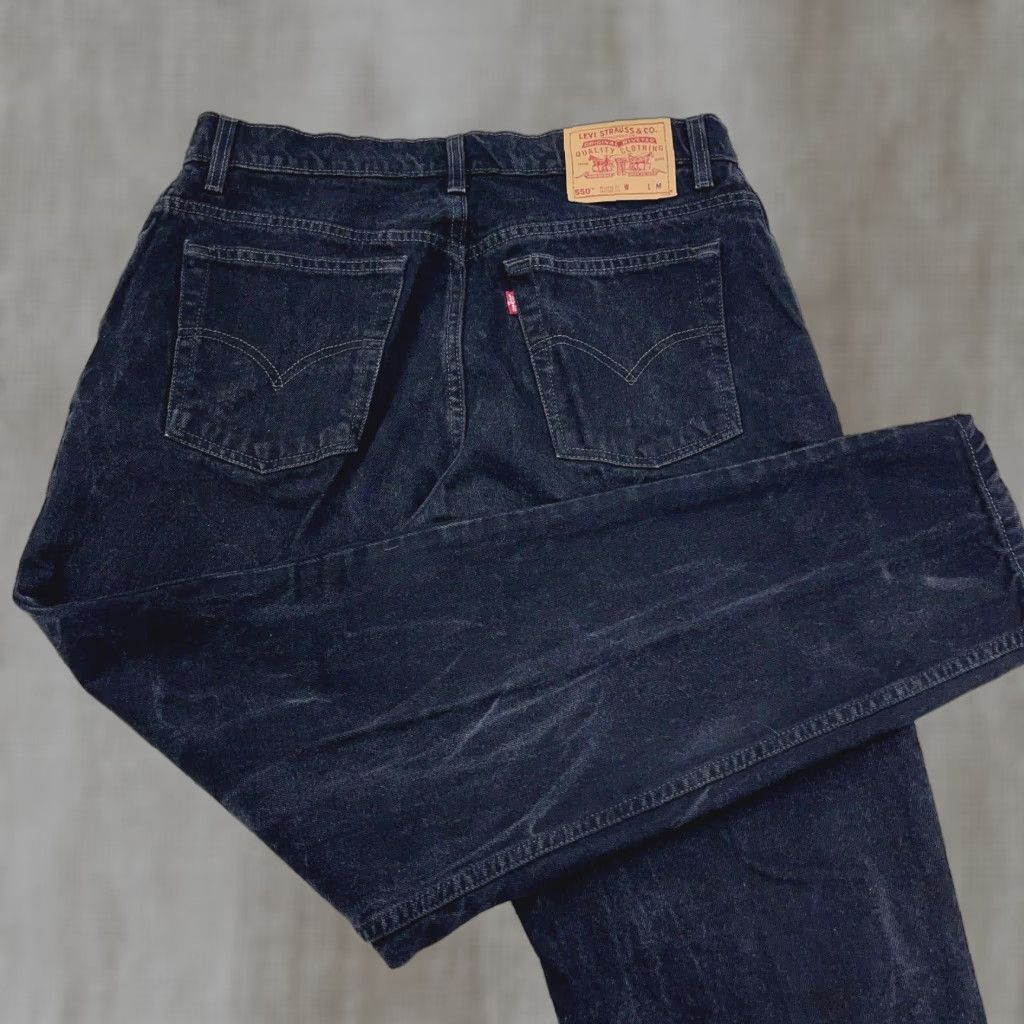 Levi's VINTAGE Levi's Jeans Women 16 Black Relaxed Fit 550 80s 90s USA Womens Size 38" / US 16 / IT 52 - 1 Thumbnail