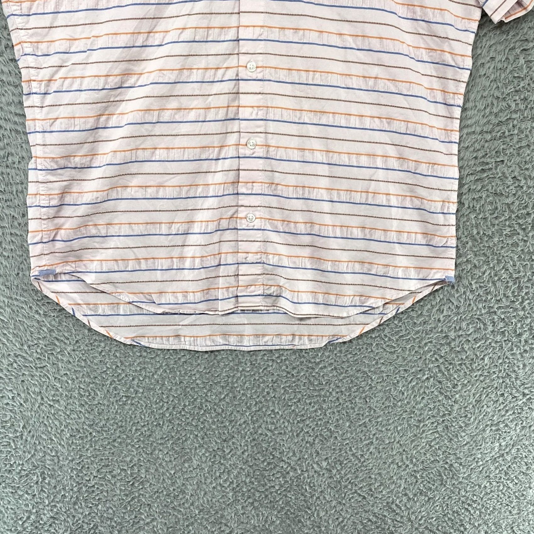 Bonobos Bonobos Stretch Shirt Mens L Pink Striped Seersucker Button Up Summer Size US L / EU 52-54 / 3 - 2 Thumbnail