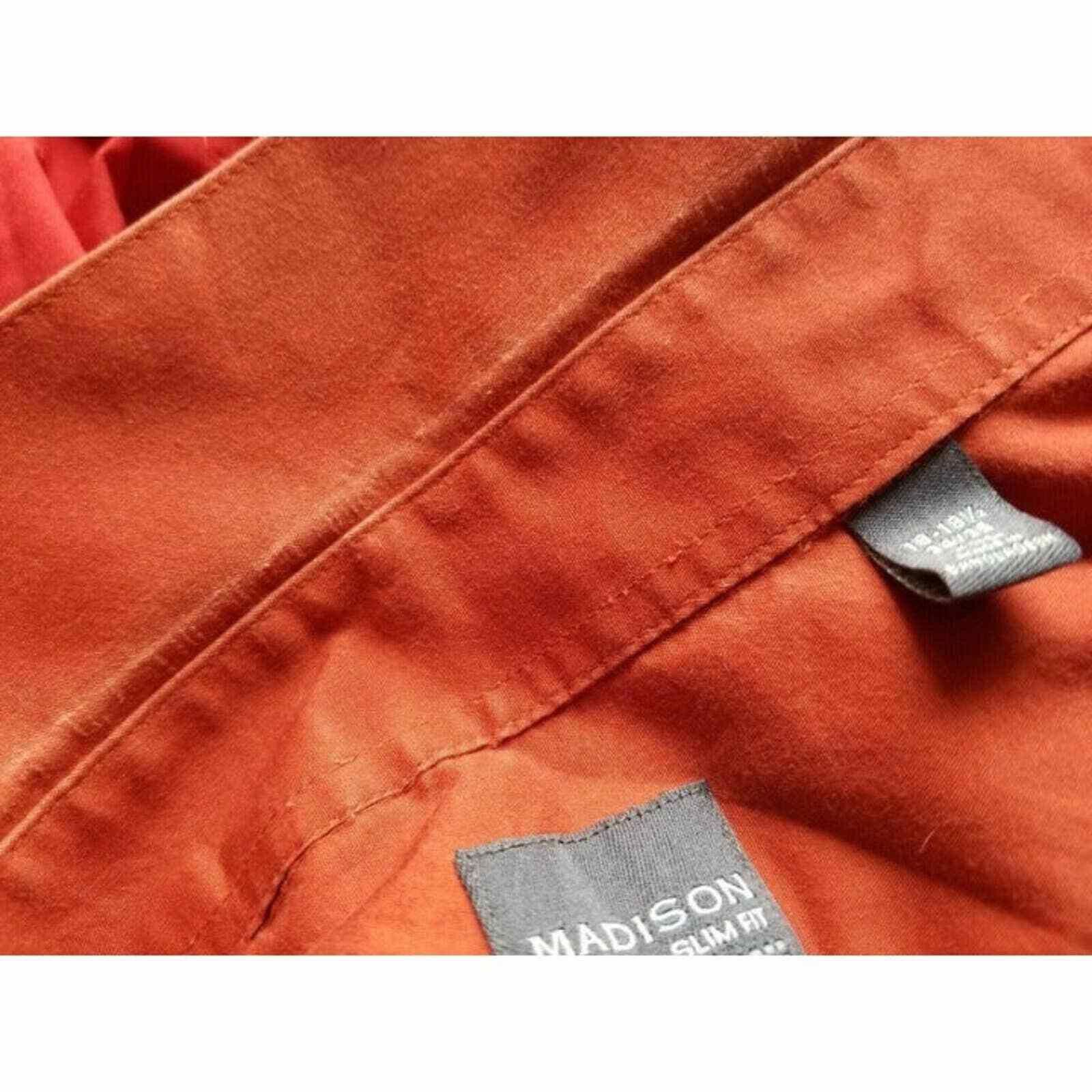Madison MADISON Light Red Dress Shirt Slim Fit Button Down Collare Size US XXL / EU 58 / 5 - 5 Thumbnail