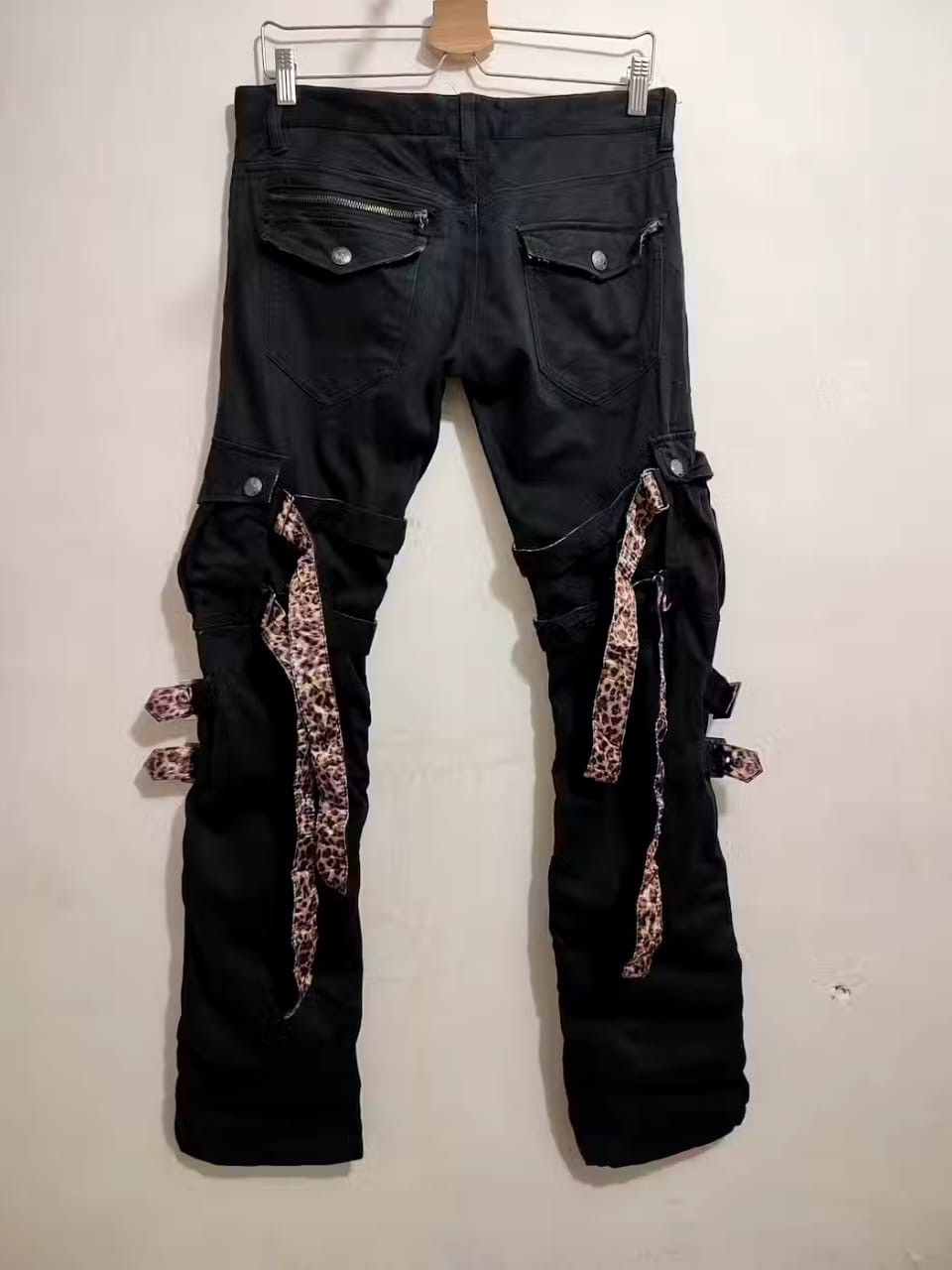 Japanese Brand BG SHO Punk Bondage Cargo Pants Size US 29 - 4 Thumbnail