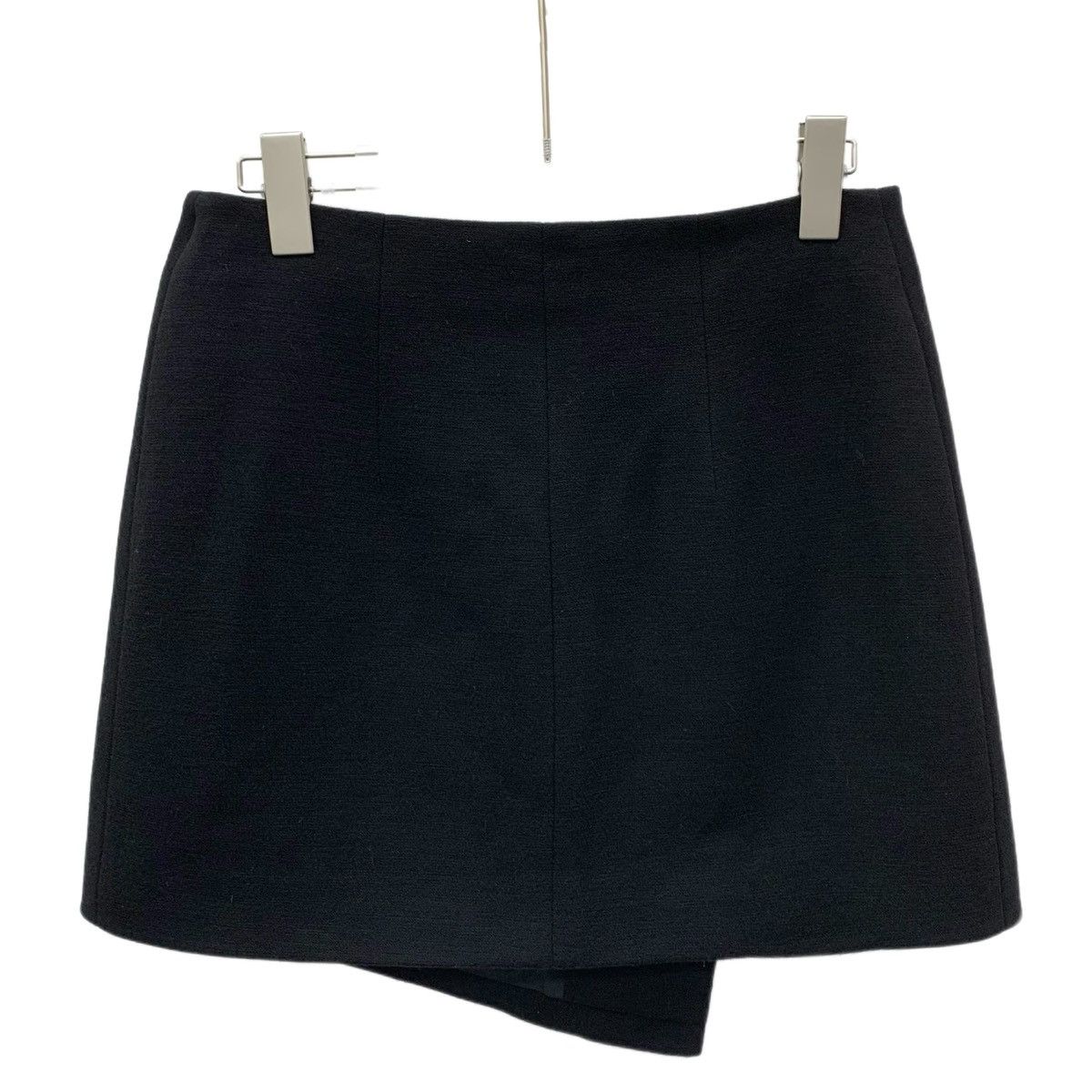 Balenciaga Balenciaga Black Irregular Wool Casual Mini Skirt K26WX Size 26" / US 2 / IT 38 - 2 Thumbnail
