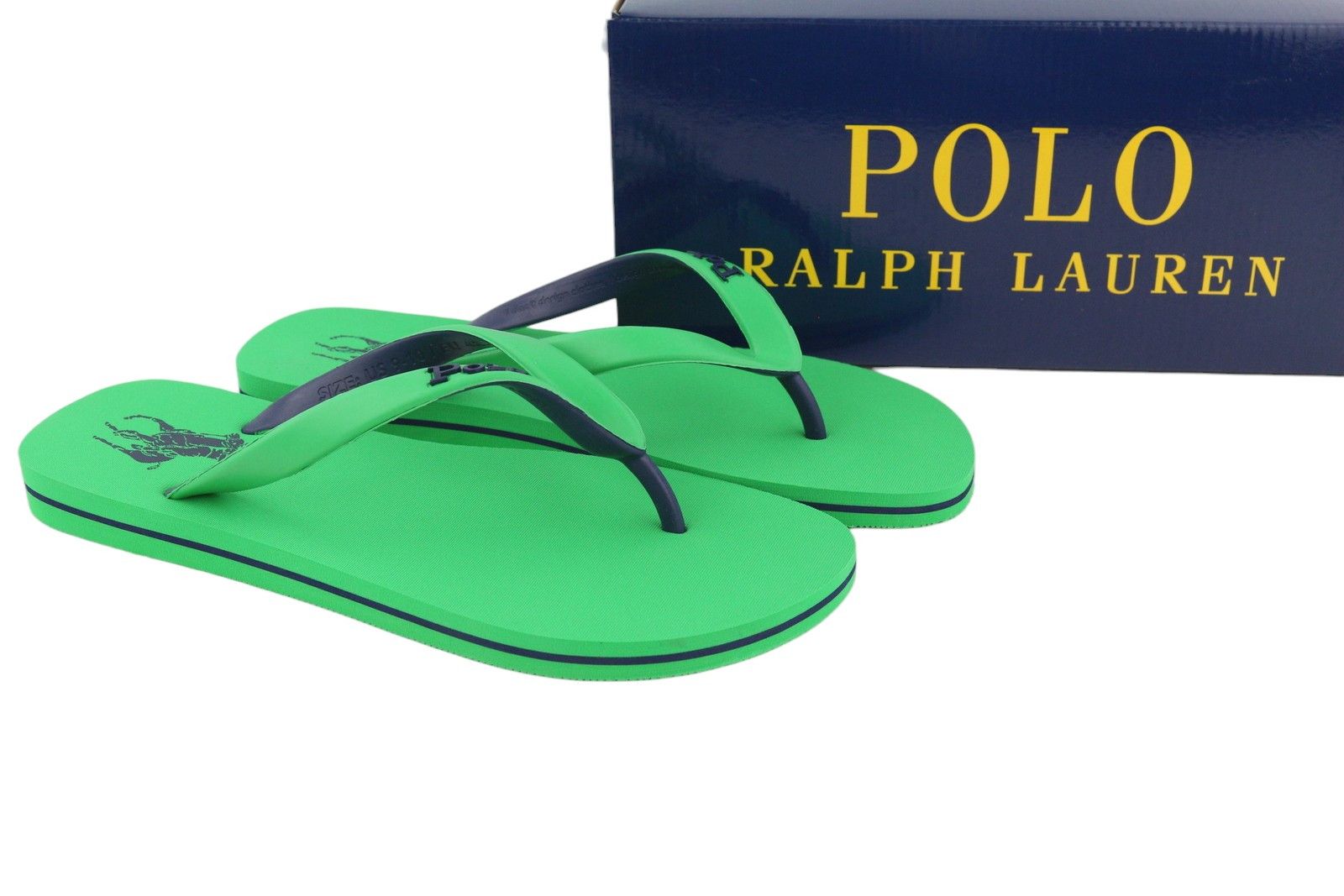 Polo Ralph Lauren BOLT-SN-CSL EU42/43 Green Flip Flops Shoes 84643 Size US 9 / EU 42 - 1 Thumbnail