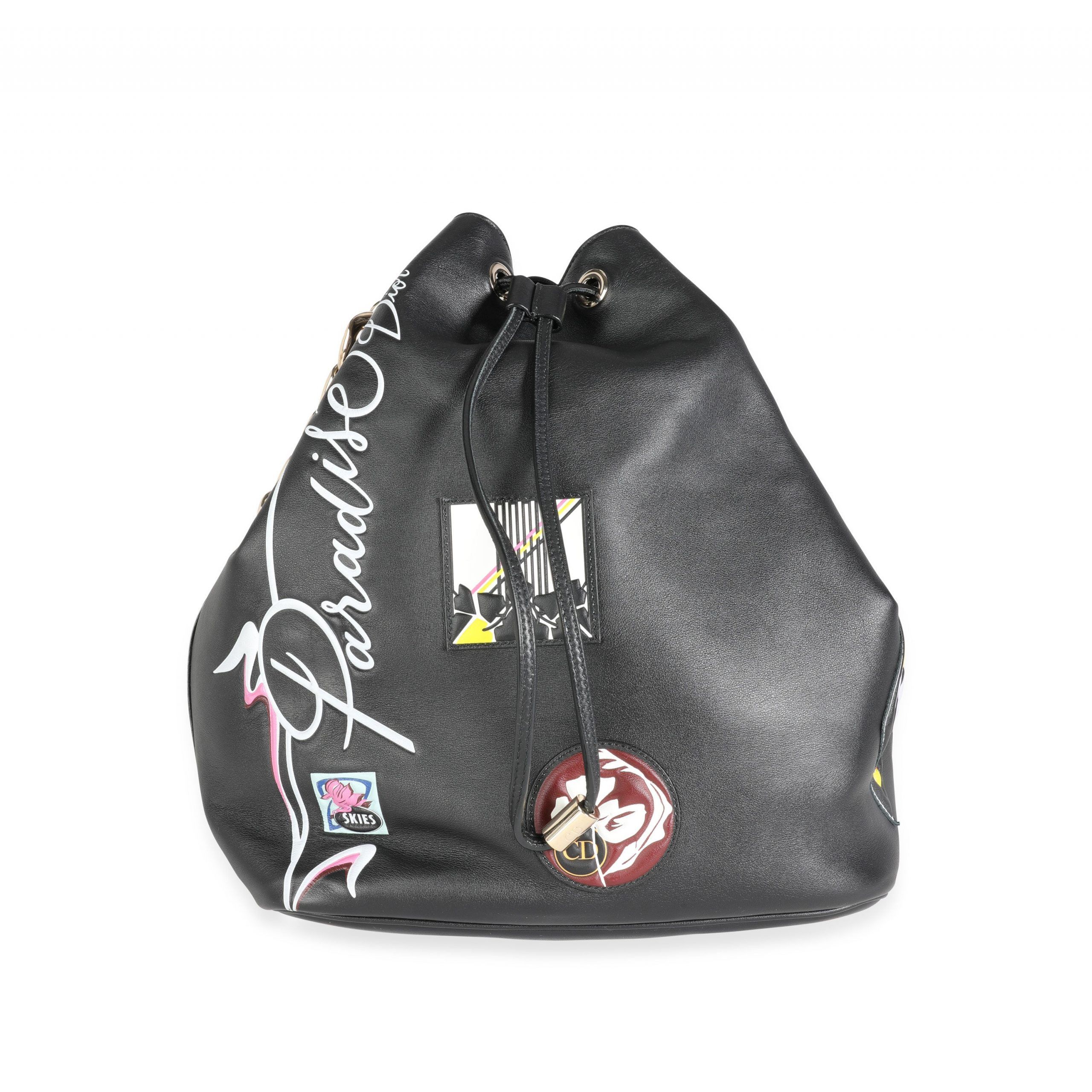 image of Dior Limited Edition Black Calfskin Paradise Bubble Bag, Women's