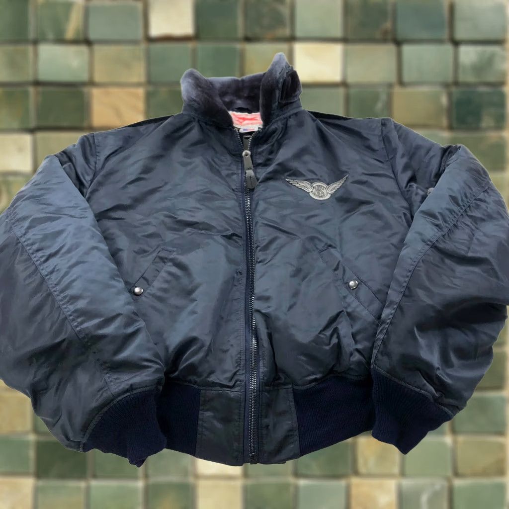 Avirex VINTAGE Avirex Airmail Bomber Jacket Mens 2XL Green Nylon Fur Collar USA MINT Size US XXL / EU 58 / 5 - 1 Thumbnail