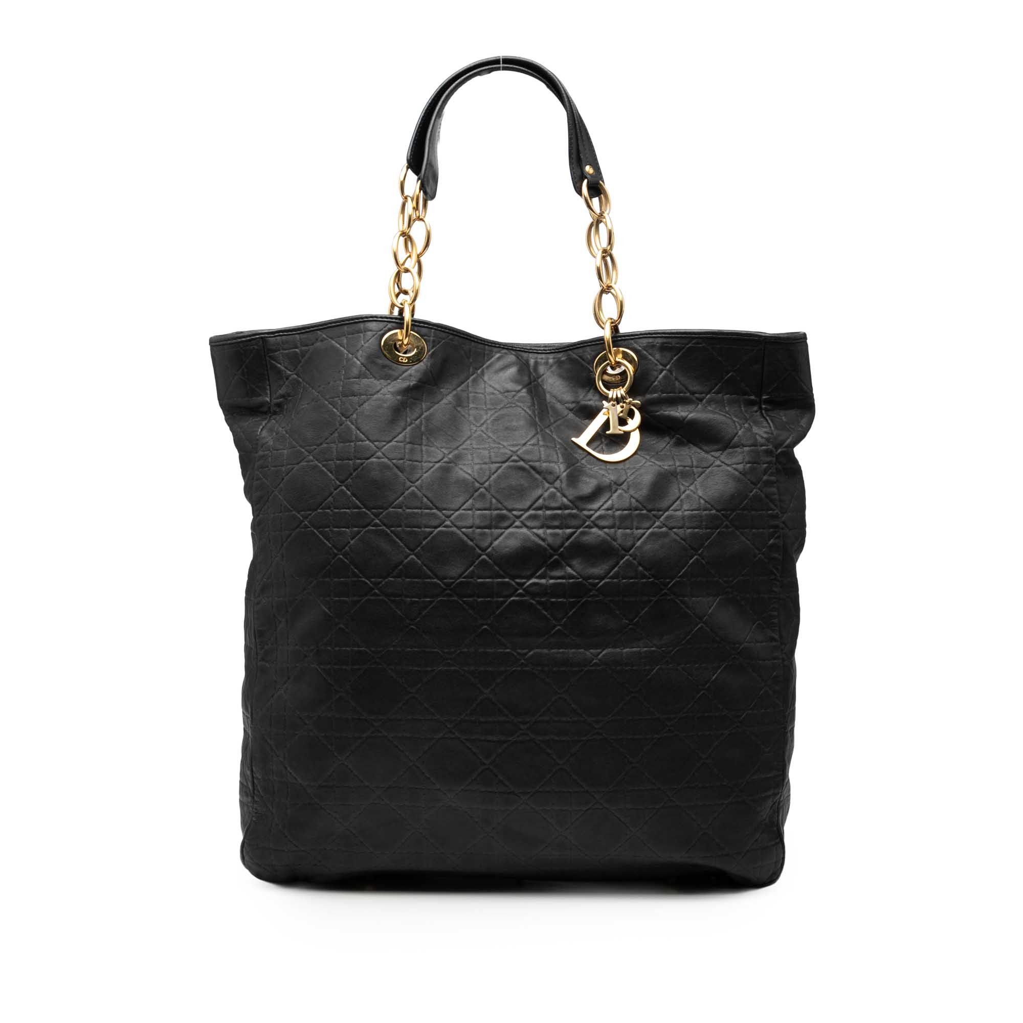 Dior Large Lambskin Cannage Lady Dior Soft Shopping Tote Size ONE SIZE - 1 Thumbnail