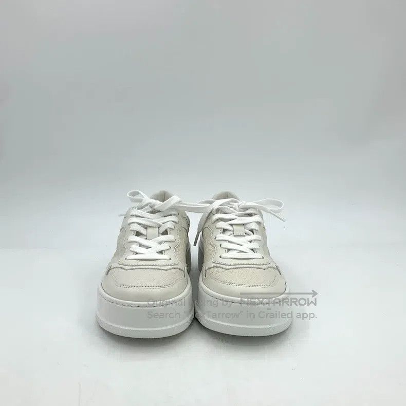 Gucci Gucci White logo embossed laced thick-soled casual sneaker Size US 4.5 / IT 34.5 - 3 Thumbnail