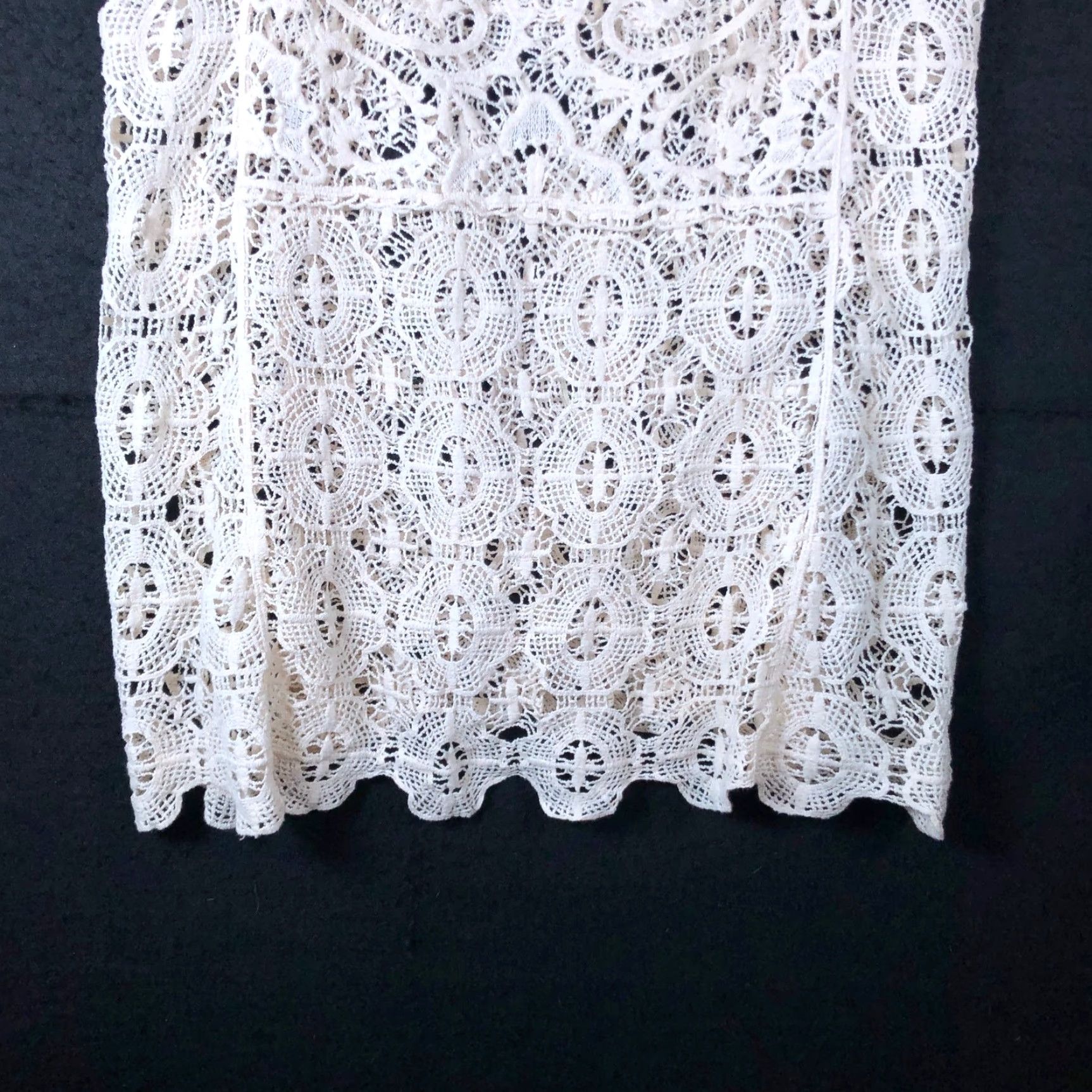 Vintage VINTAGE LC Lauren Conrad Womens Tank Cream Crochet Pull Over Sleeveless Top 100% Cotton S Size S / US 4 / IT 40 - 3 Thumbnail