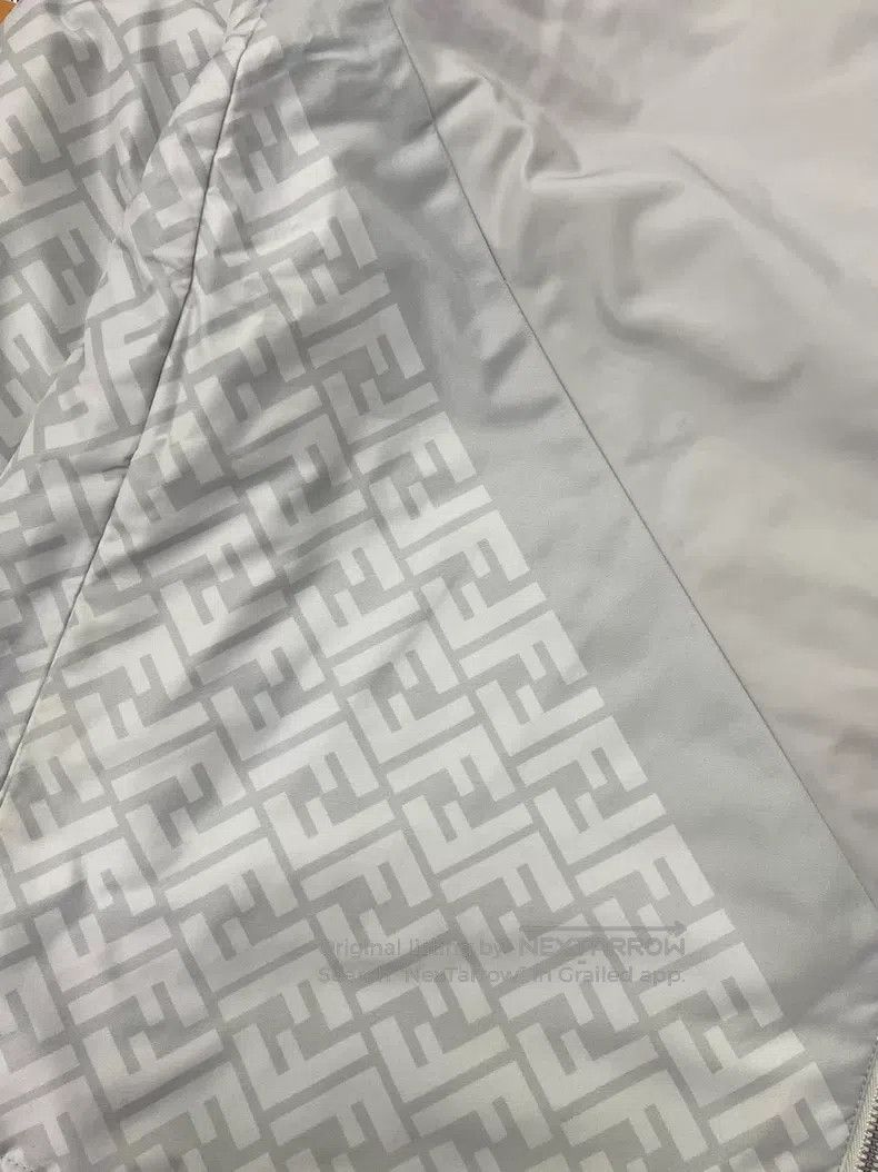 Fendi Fendi Grey and White Monogram Double-faced Jacket Size US L / EU 52-54 / 3 - 2 Thumbnail