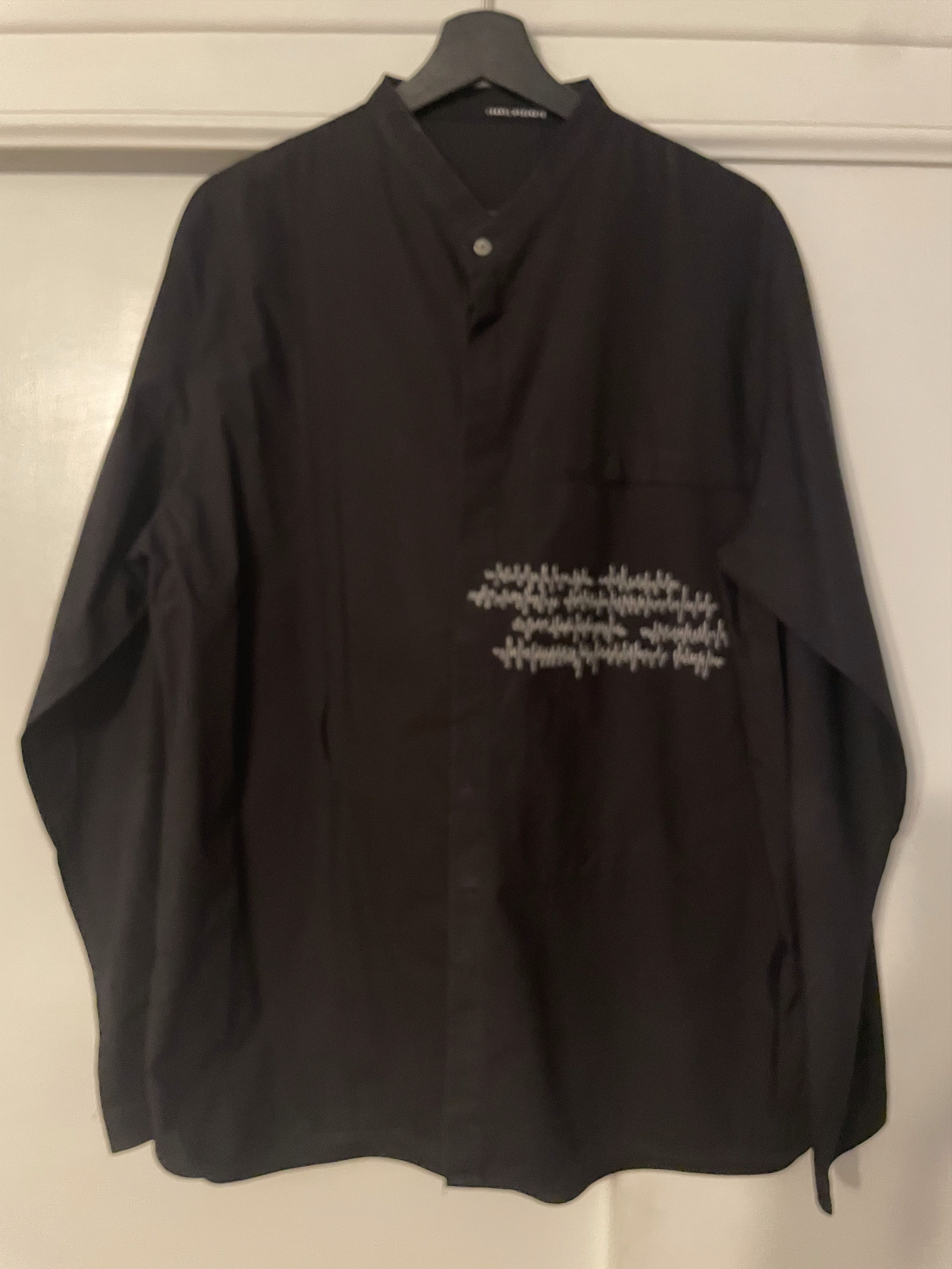 Isabel Benenato Men's Isabel Benenato Mandarin Collar Shirt Black Size US XL / EU 56 / 4 - 7 Thumbnail