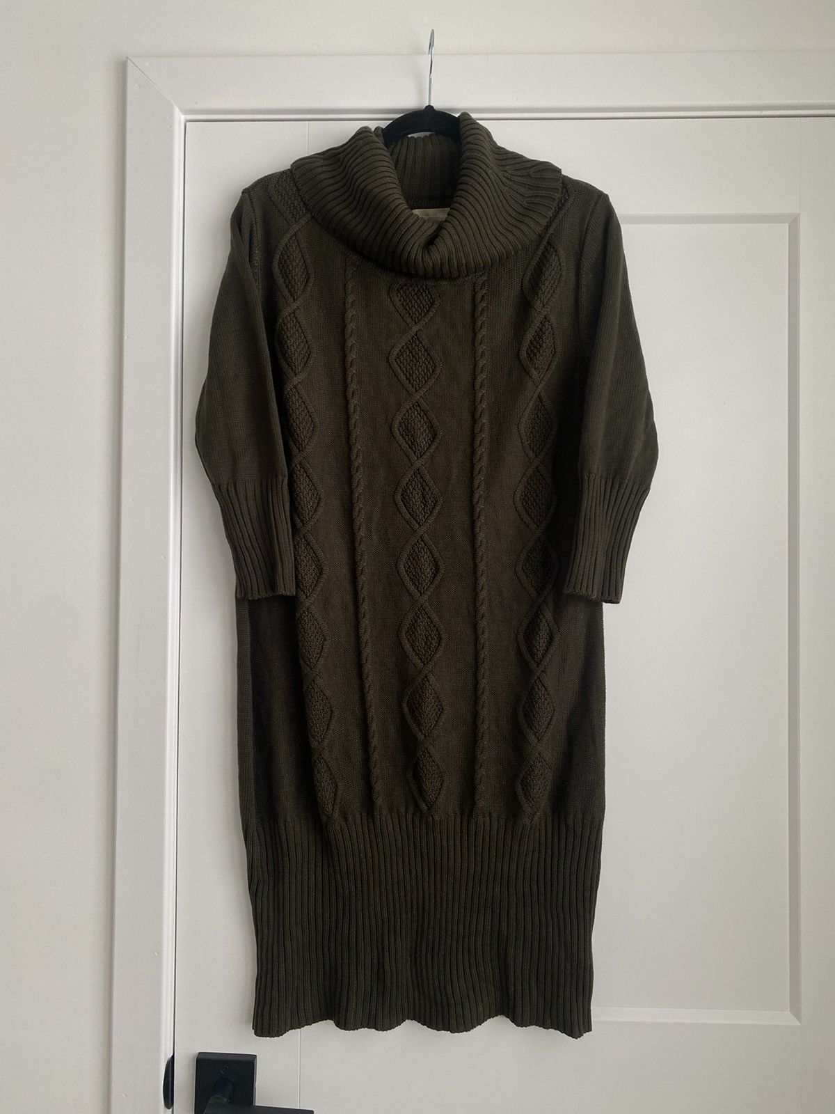 Other Appraisal Women's Sweater Dress Brown Turtle Neck Knit Mini Size XL / US 12-14 / IT 48-50 - 3 Thumbnail