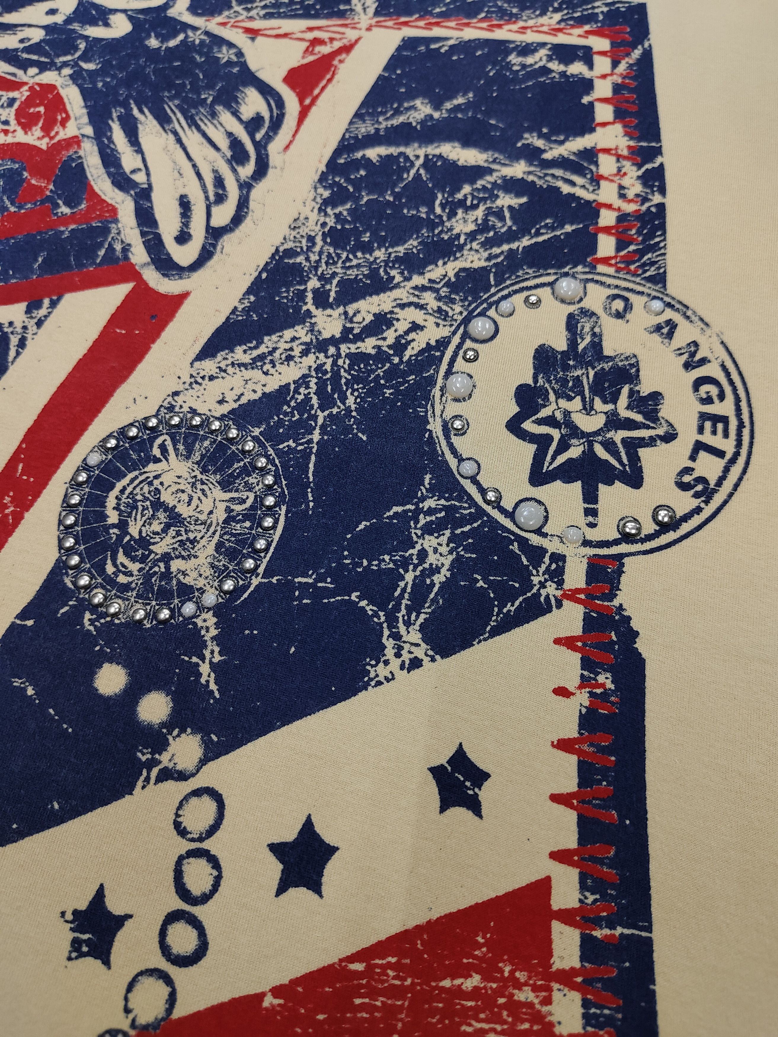 Alexander McQueen Alexander McQueen❤️‍🔥London Punk Union Jack Studded Tshirt Size US L / EU 52-54 / 3 - 3 Thumbnail