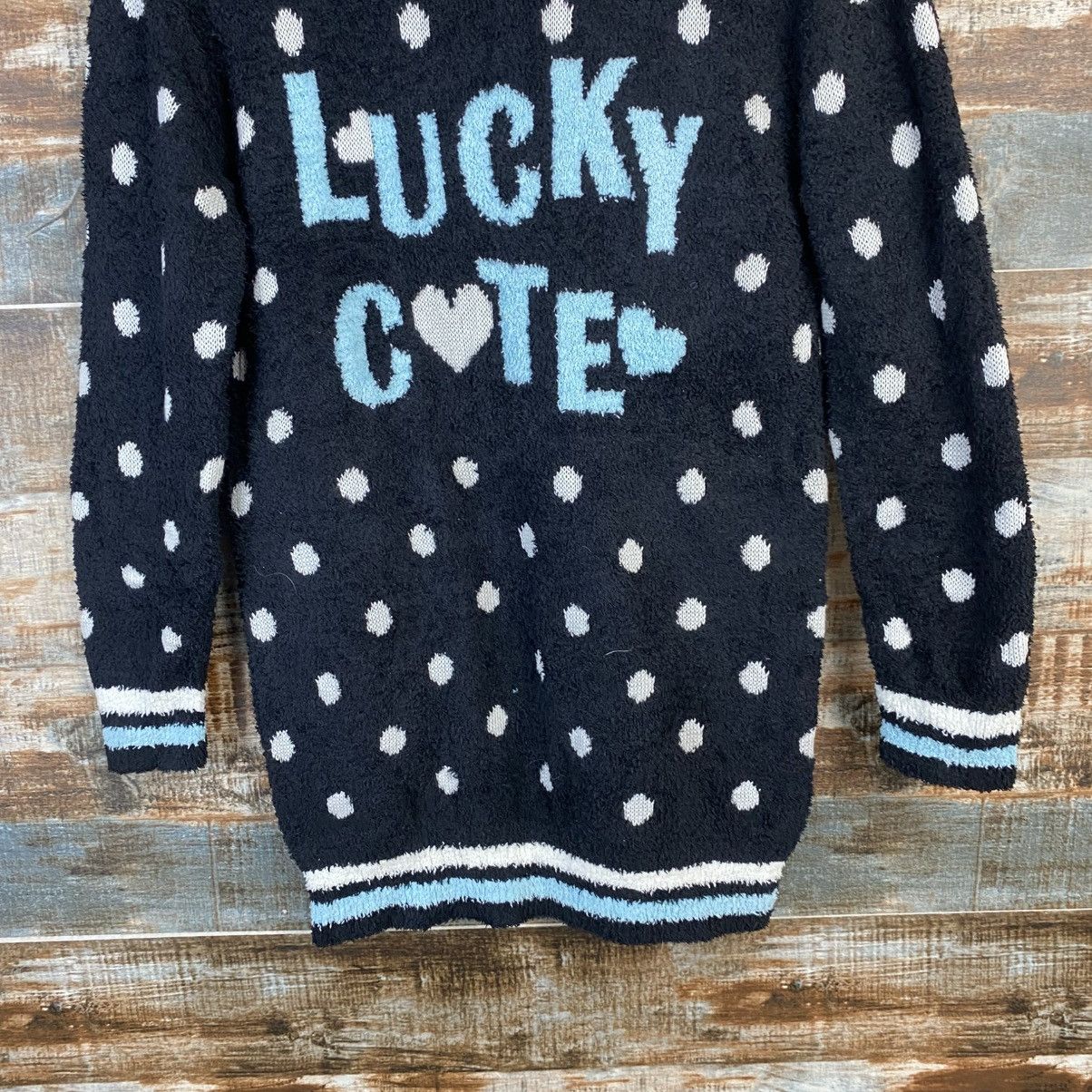 Japanese Brand DL Spice Lip Black Knitwear fur sweatshirt #C1062 Size S / US 4 / IT 40 - 6 Thumbnail