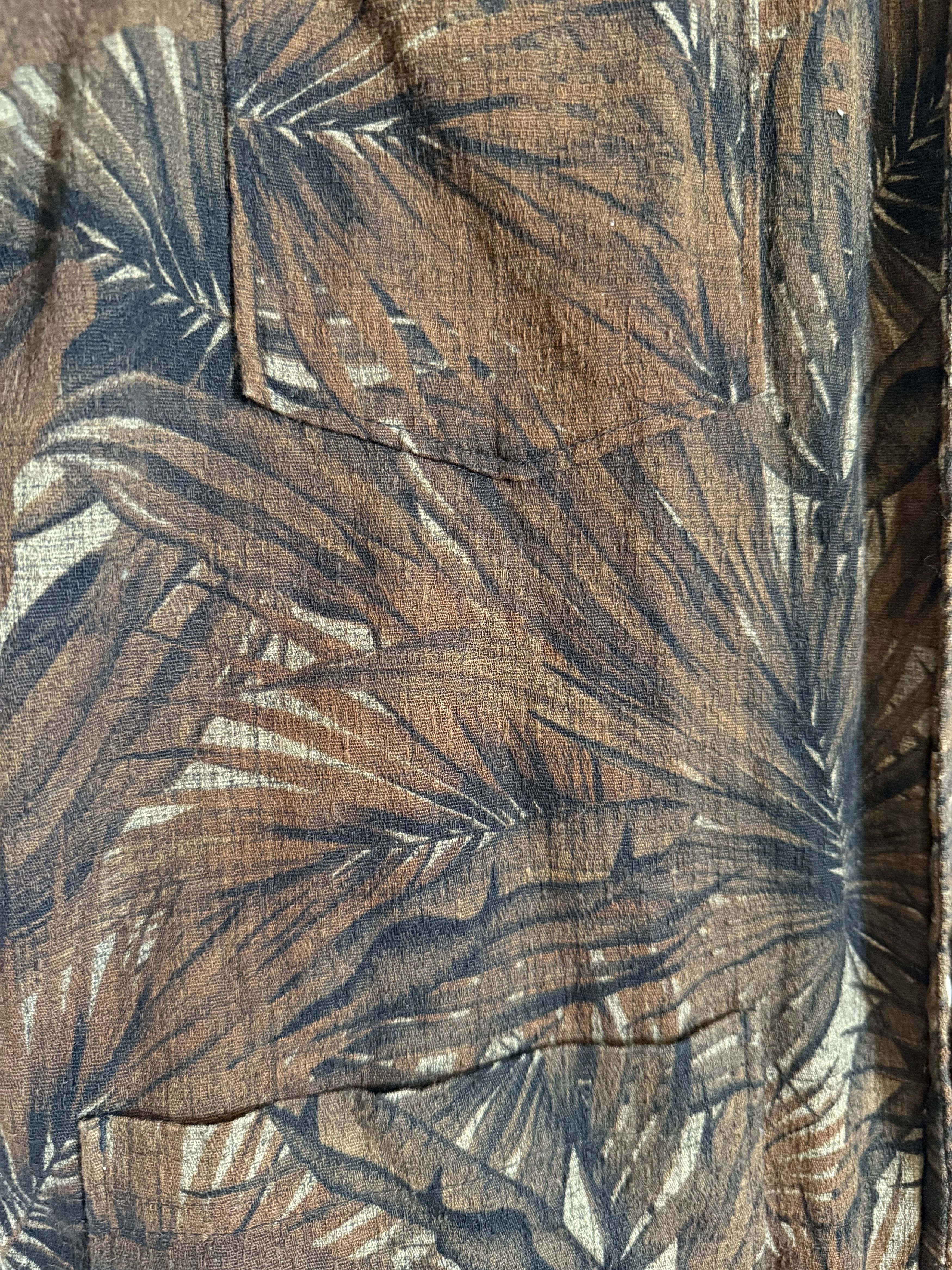 Universal Works Textured Cotton Camp Collar Shirt - Dark Tropical Size US L / EU 52-54 / 3 - 3 Thumbnail