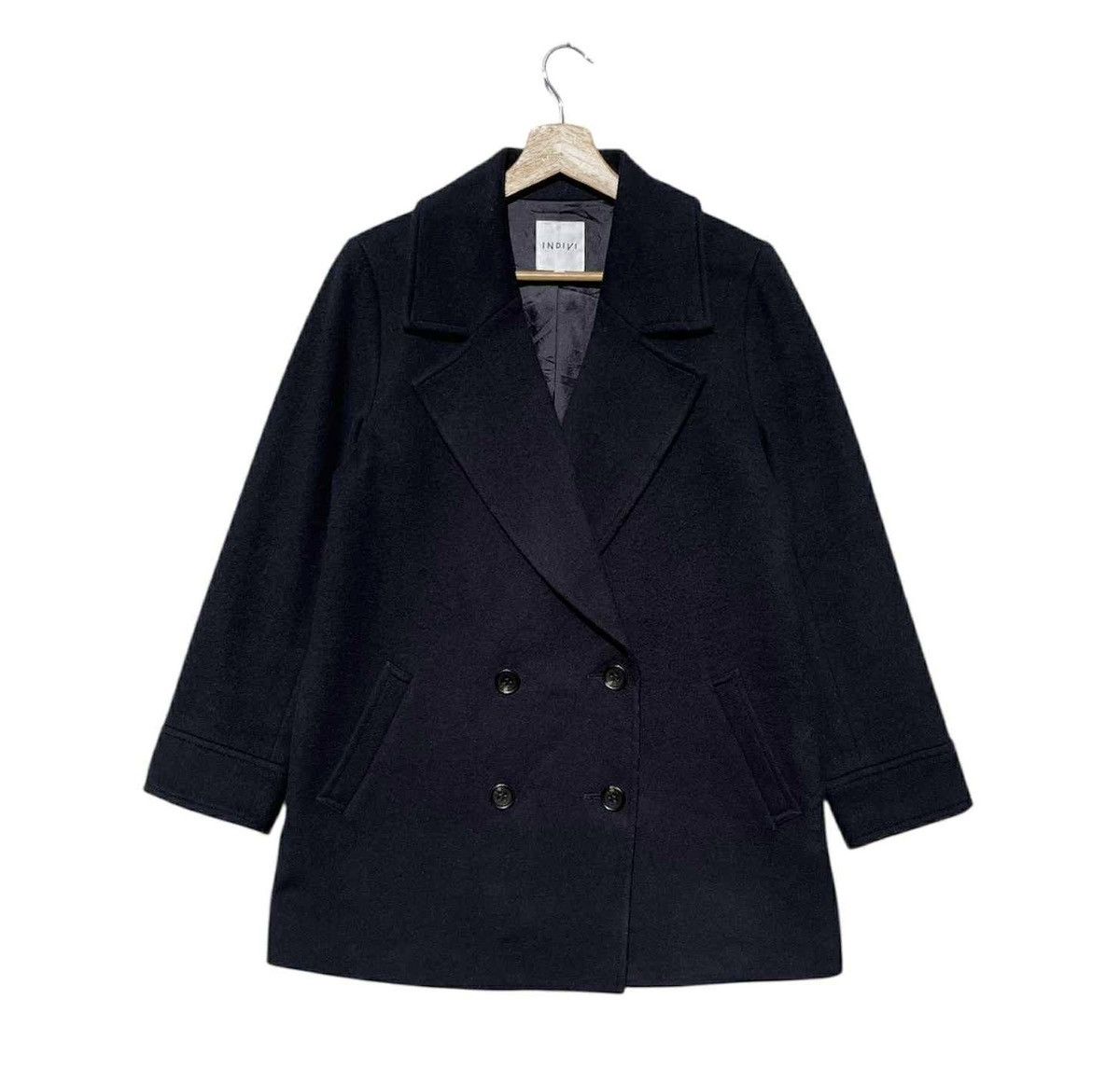 Japanese Brand 🔥Accept Binding Offer🔥 Indivi Wool Peacoat Jacket Size US S / EU 44-46 / 1 - 1 Thumbnail