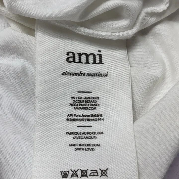 AMI AMIPARIS SS22 White Heart Logo T-Shirt -2507 Size US XL / EU 56 / 4 - 2 Thumbnail