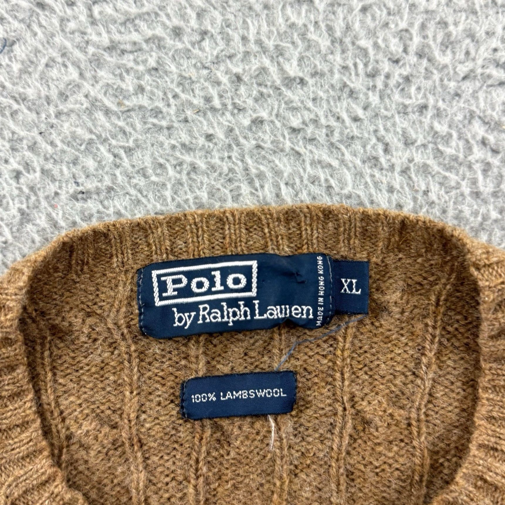 Polo Ralph Lauren Polo Ralph Lauren Sweater Mens XL Brown Cable Knit Wool Pullover Preppy Size US XL / EU 56 / 4 - 6 Thumbnail