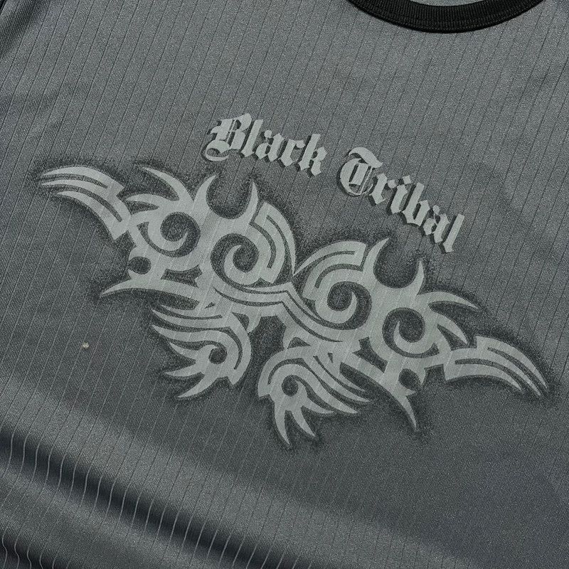 Affliction Vintage Black Tribal T-Shirt Affliction Style Retro Y2K 90s Size US L / EU 52-54 / 3 - 3 Thumbnail