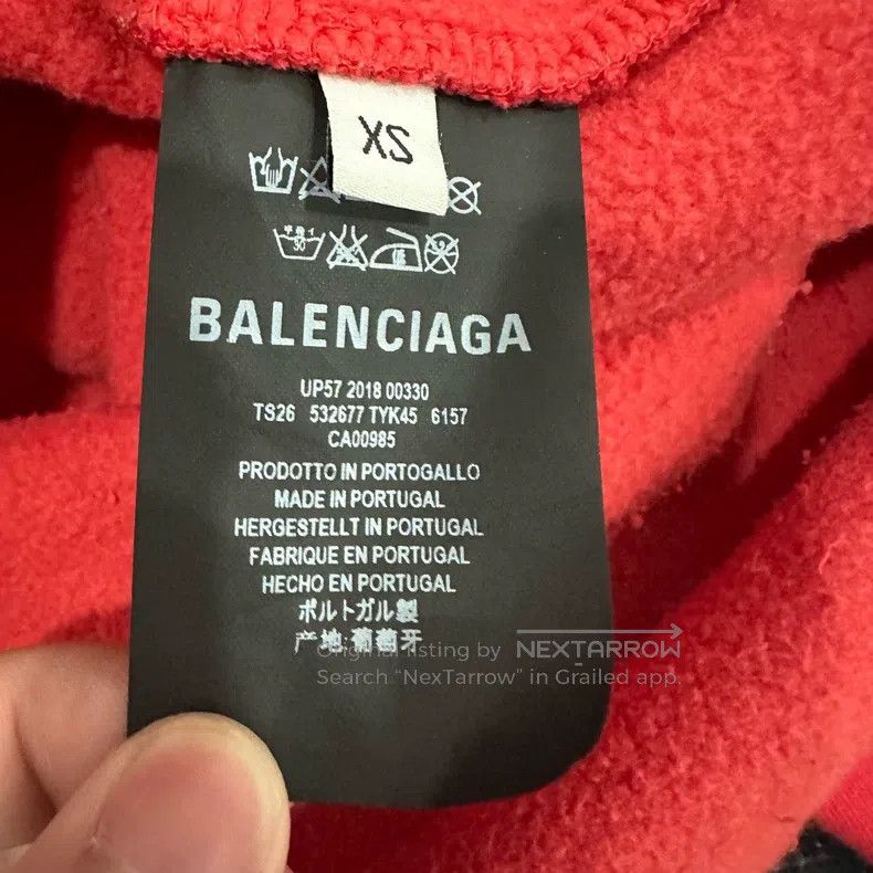 Balenciaga Balenciaga Red Sweatshirt Size US XS / EU 42 / 0 - 5 Thumbnail