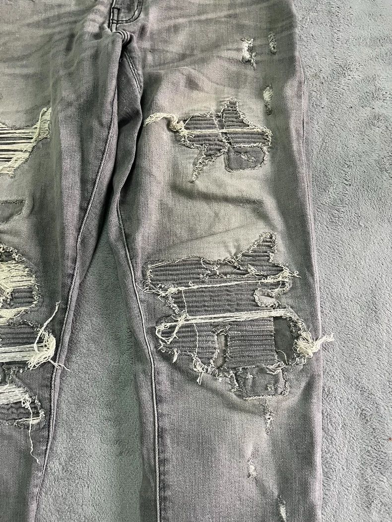 Amiri Amiri16og gray patchwork destruction genuine 2503-Nextarrow Size US 33 - 4 Thumbnail
