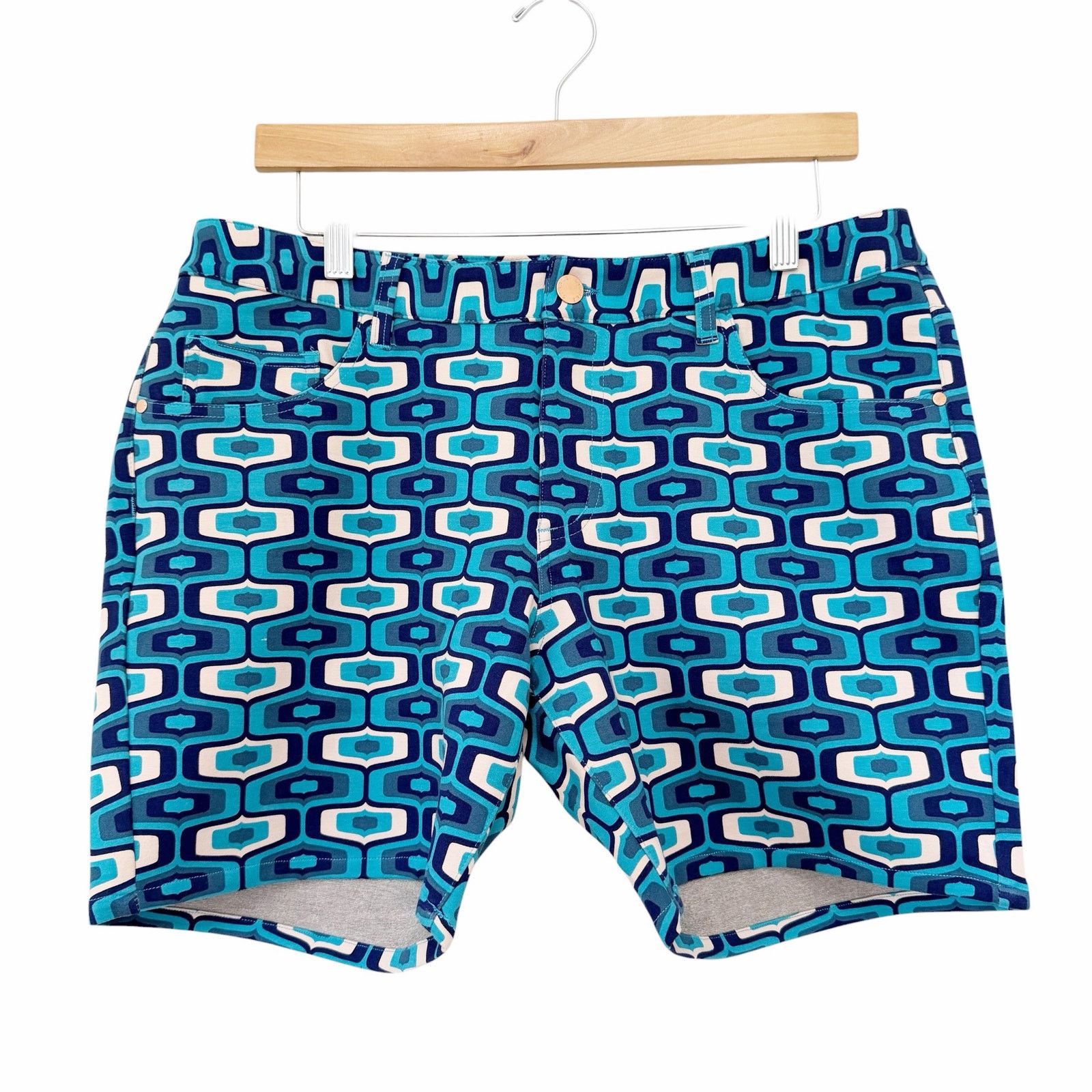 Other ST33LE Limited Edition Blue Printed Flat Front Shorts Sz 34 Size US 34 / EU 50 - 1 Thumbnail