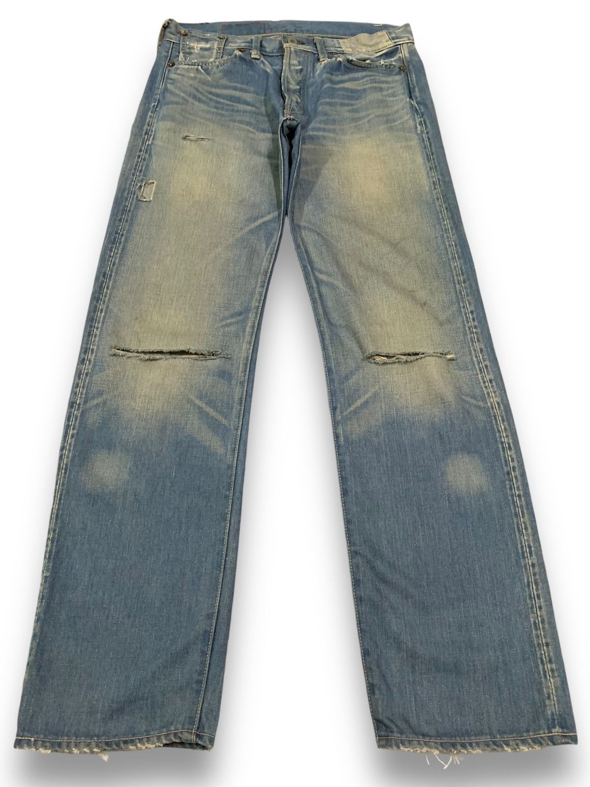 Levi's Vintage 70s Levis 501XX Big E Selvedge Mud Wash Jeans Size US 32 / EU 48 - 2 Thumbnail