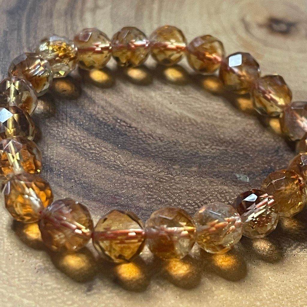 Other Citrine faceted natural beads beaded stretch bracelet new 7. Size ONE SIZE - 6 Thumbnail