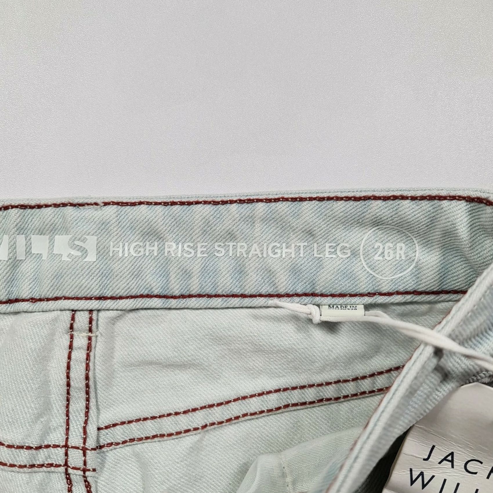 Jack Wills Jack Wills Jeans Blue 26 Regular 31in Inside Leg High Rise Straight Leg Denim Womens Maddison City Modern Logo Pockets 100% Cotton Size 24" / US 00 / IT 34 - 4 Thumbnail