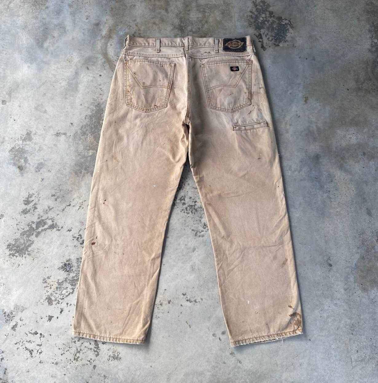Dickies VINTAGE DICKIES DOUBLE KNEE DISTRESSED DENIM SPLATTER PAINT Size US 35 - 11 Thumbnail