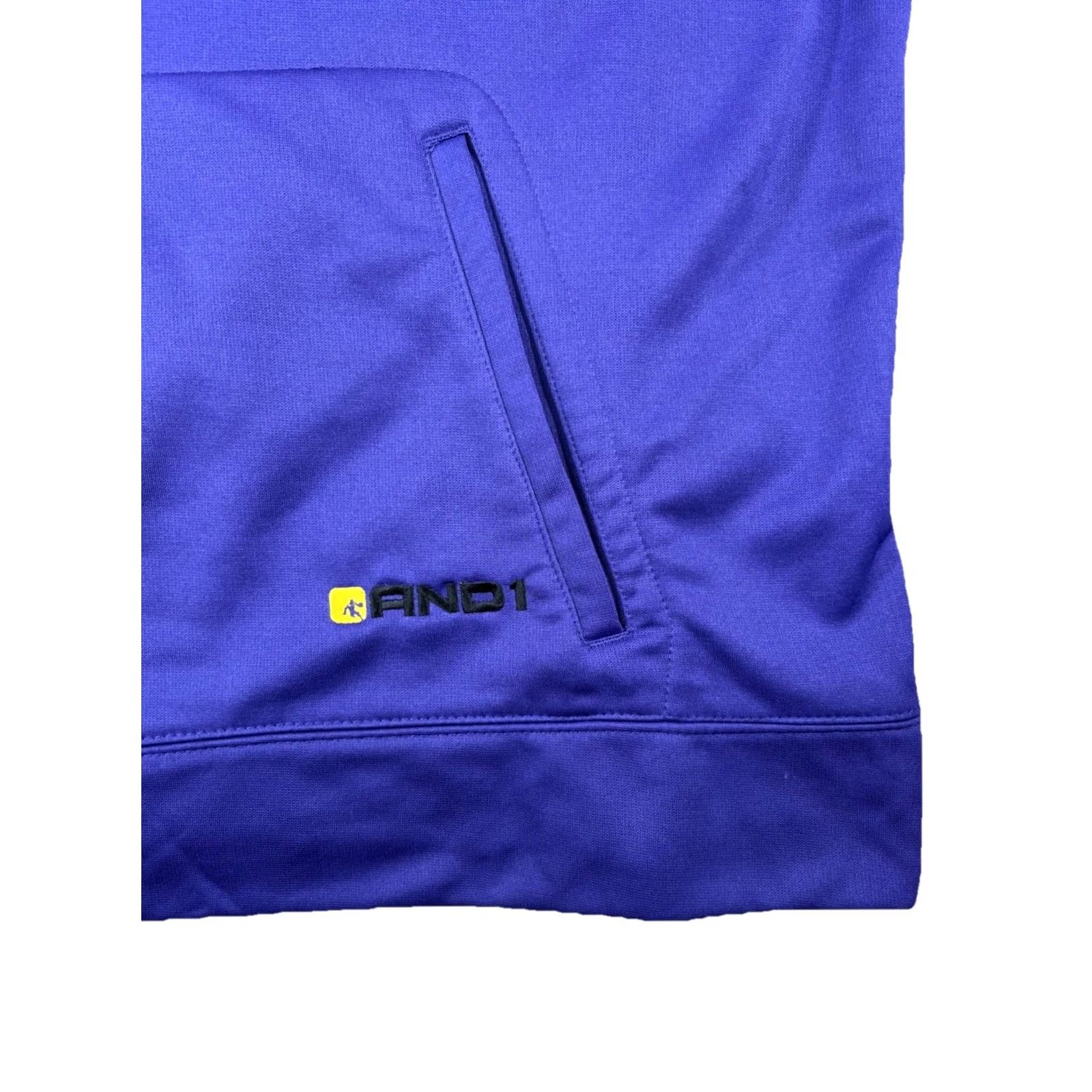 Vintage VINTAGE AND1 Sweatshirt Hoodie Men's XL Purple Gold Fleece Logo Pockets Basketball Size US XL / EU 56 / 4 - 5 Thumbnail