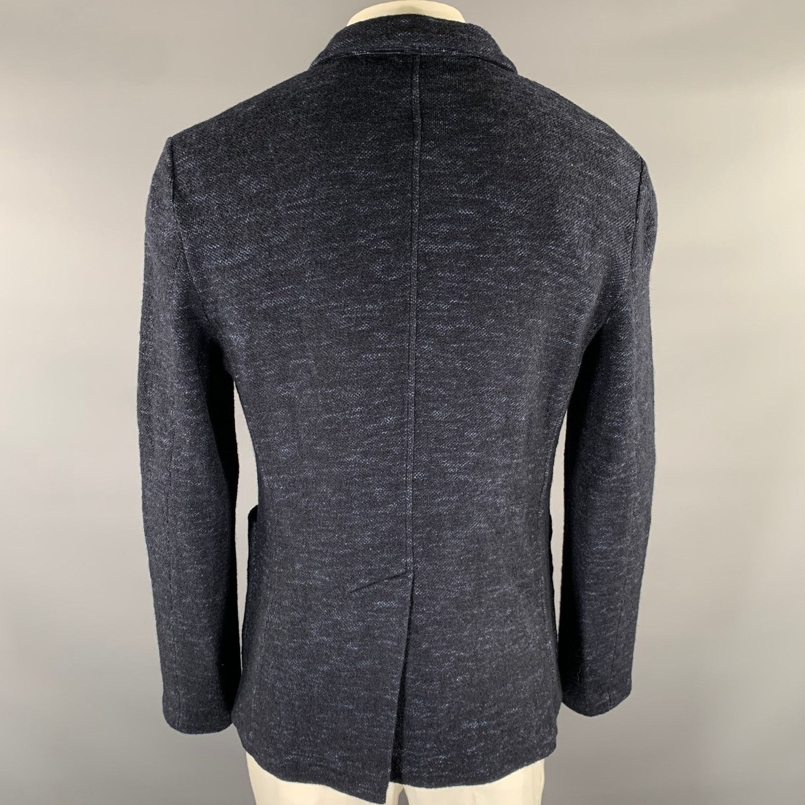 Barena BARENA Size 44 Navy Knit Wool Cotton Sport Coat Size 44R - 4 Thumbnail