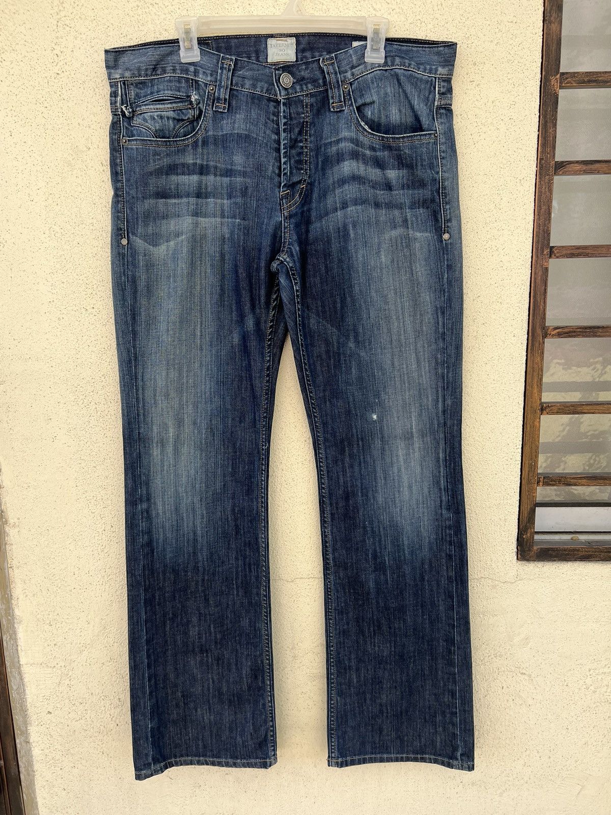 Jimmy Taverniti Vintage Taverniti So Jeans James 19 Fade Blue Denim Flare Size US 36 / EU 52 - 6 Thumbnail