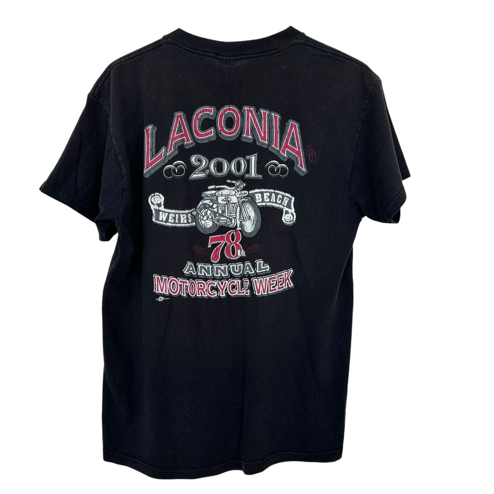 Vintage Vintage Laconia 2001 Weirs Beach NH Motorcycle Week Shirt M Size US M / EU 48-50 / 2 - 5 Thumbnail