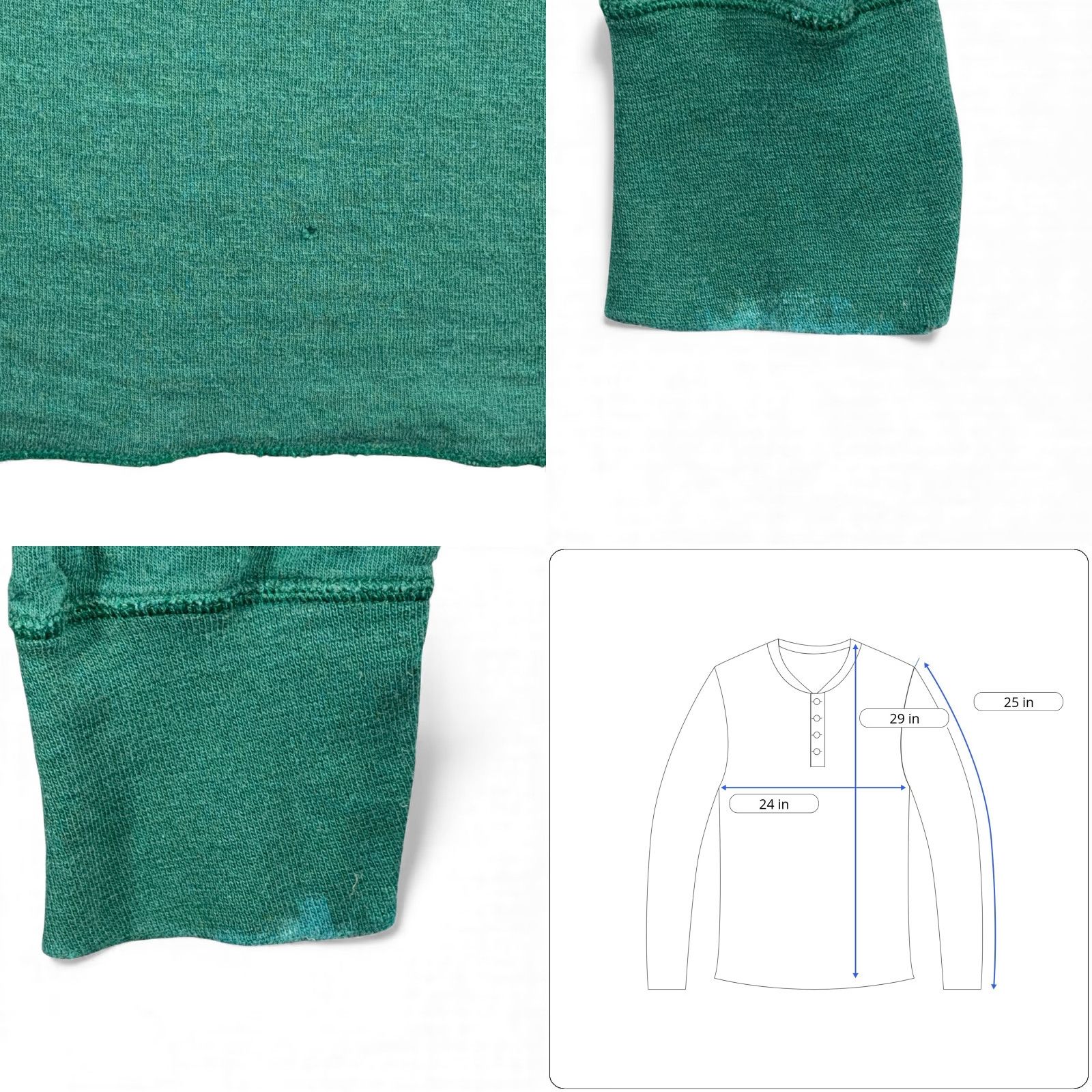 Vintage VINTAGE LL Bean Shirt Adult EXTRA LARGE Green Henley River Drivers Wool 80s Size US XL / EU 56 / 4 - 8 Thumbnail