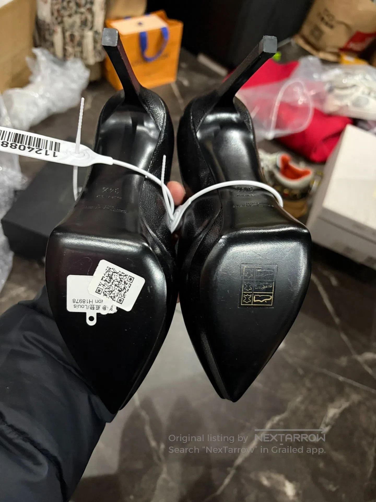 Saint Laurent Paris Saint Laurent Leather Pointed Toe Heels. Size US 7 / IT 37 - 6 Thumbnail