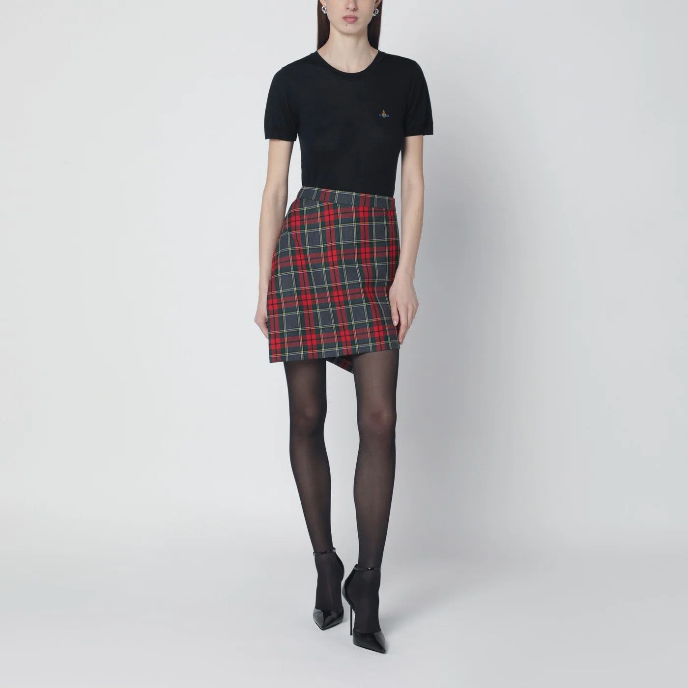 Vivienne Westwood o1d2blof0526 Wool And Silk Top in Black Size S / US 4 / IT 40 - 1 Thumbnail