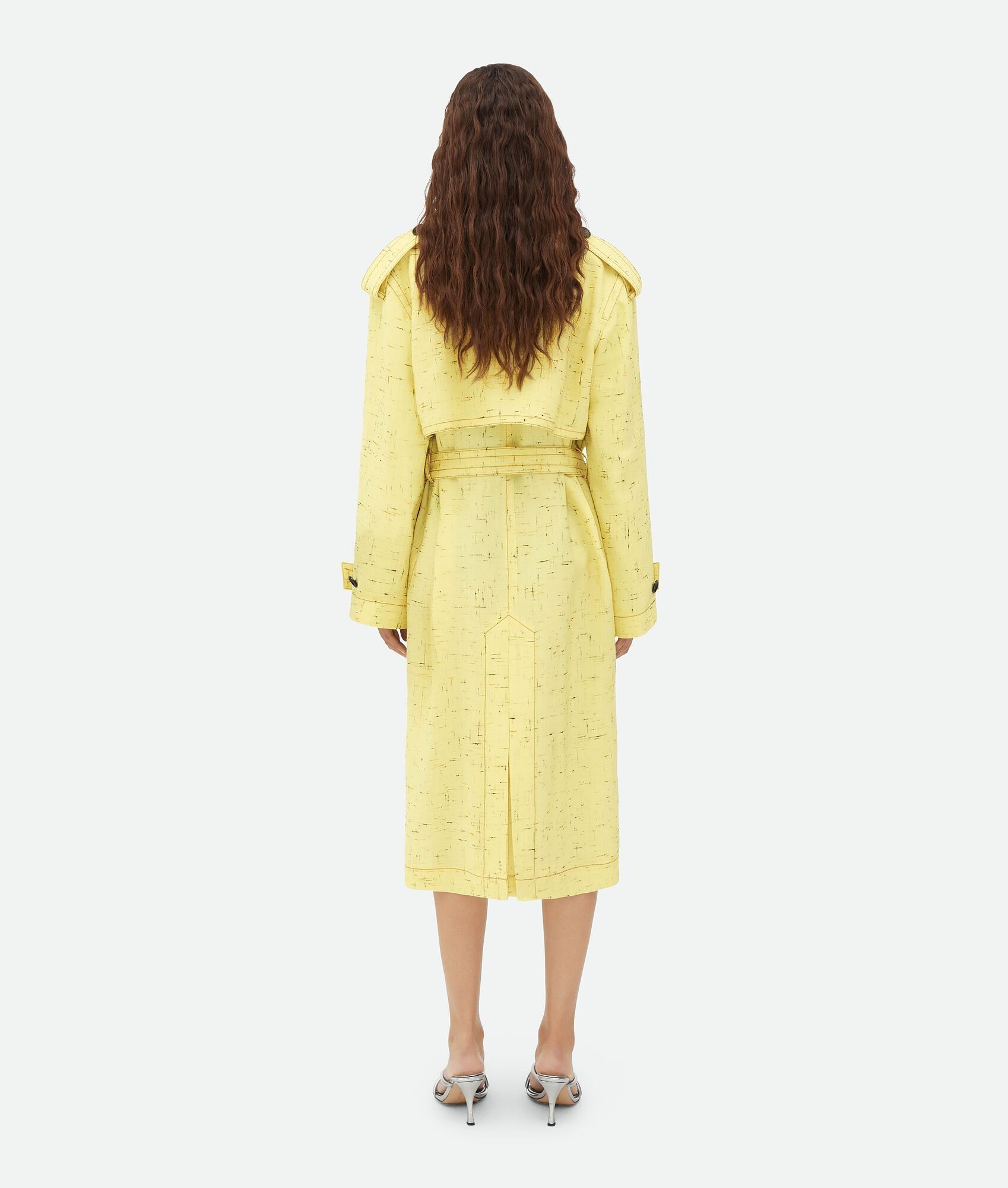 Bottega Veneta o1bcso1str0725 Textured Criss-Cross Viscose Silk Coat Size S / US 4 / IT 40 - 3 Thumbnail