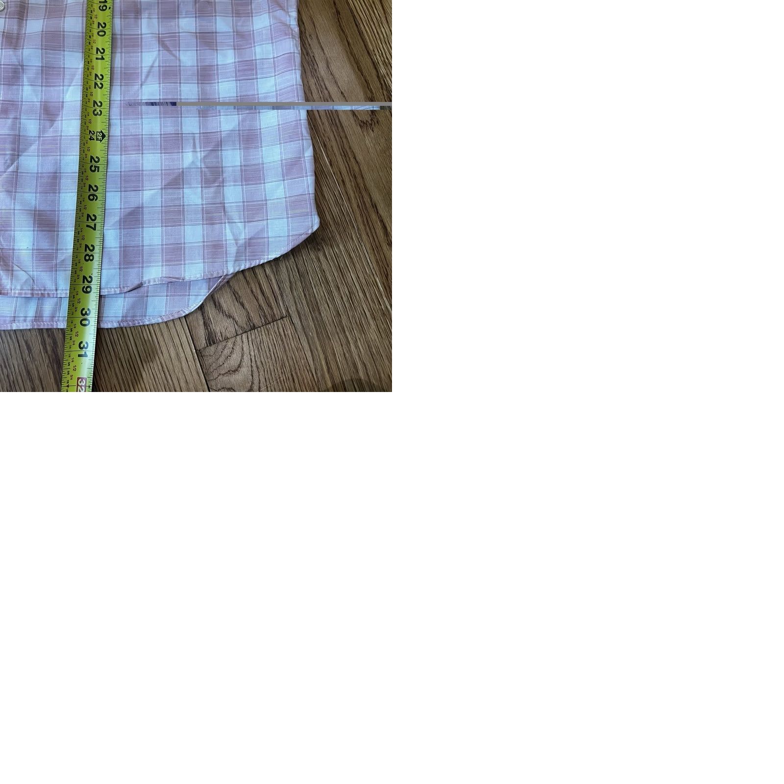 Joseph Abboud Joseph Abboud Dress Shirt Mens Size XL Pink White Plaid Check Non Iron Button Up Size 46R - 10 Thumbnail