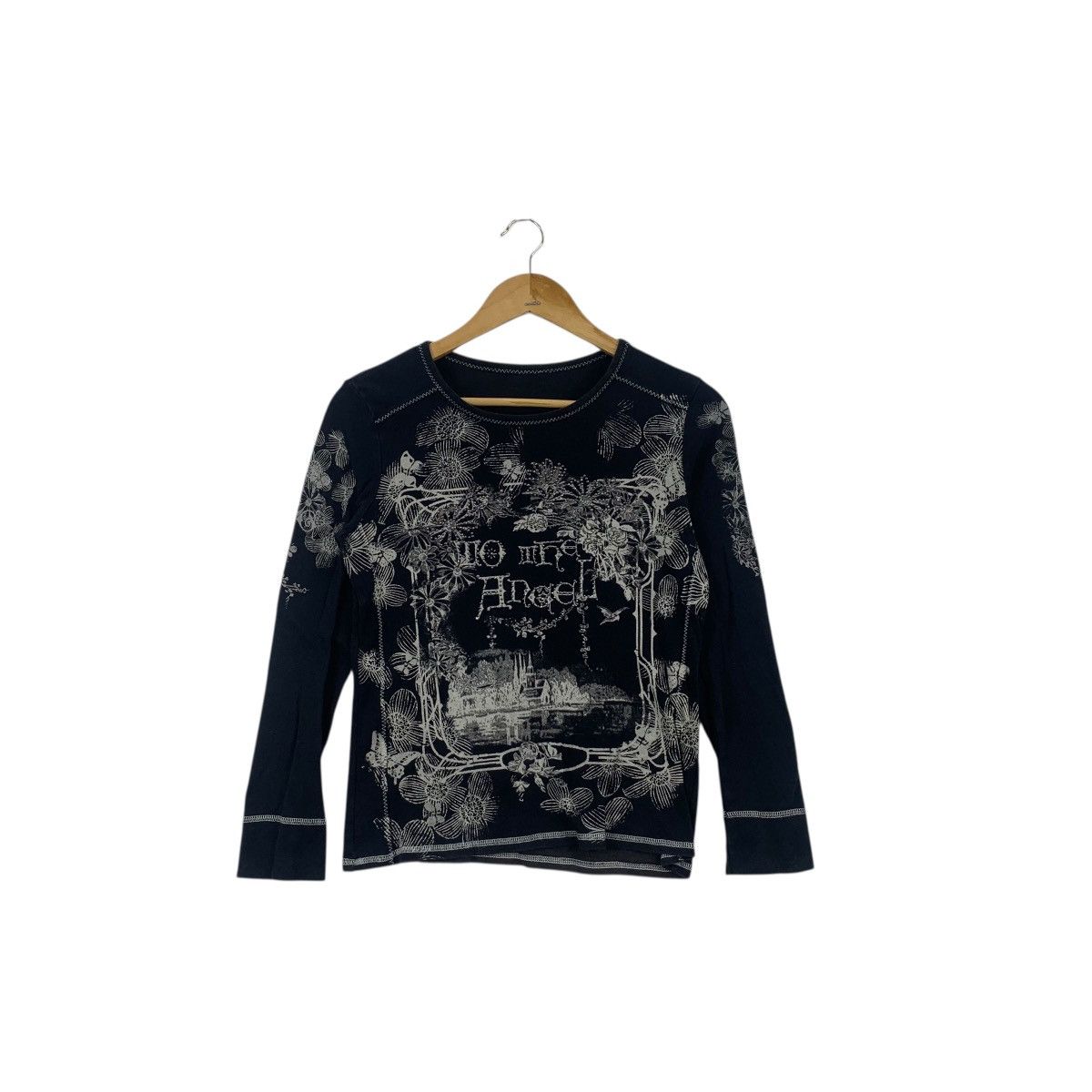Other NO MORE ANGEL Rhinestone Over Print Art Painting Tee Shirt Size XXS / US 00 / IT 34 - 1 Thumbnail