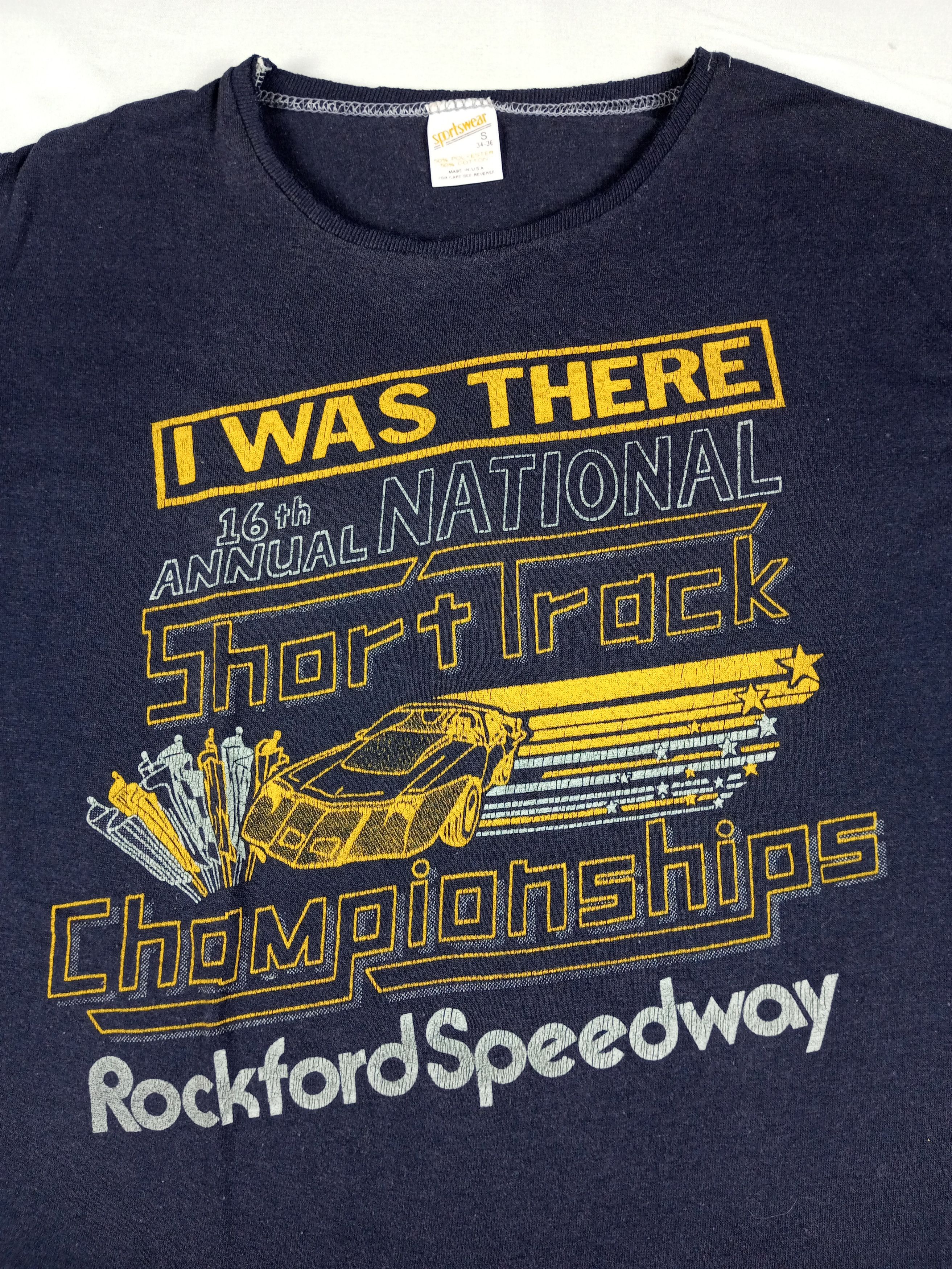 Vintage Vintage 80's Rockford Speedway 16th championship T-shirt Size US S / EU 44-46 / 1 - 4 Thumbnail