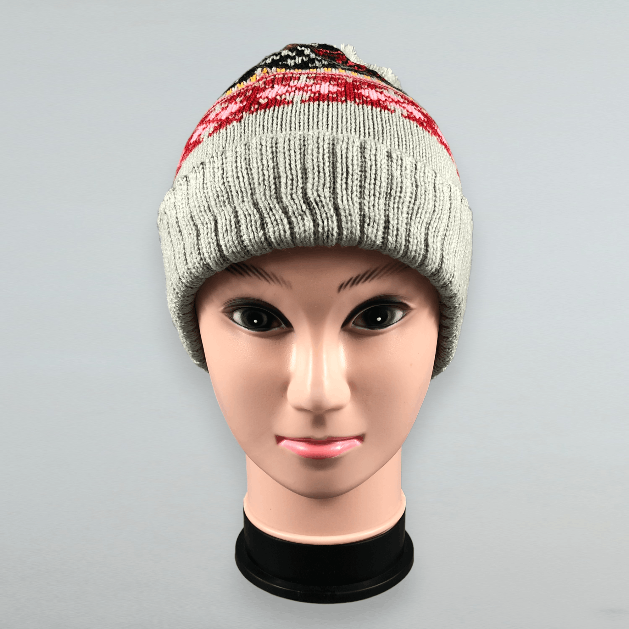 Japanese Brand Fair Isle Multicolor Beanie Size ONE SIZE - 1 Thumbnail