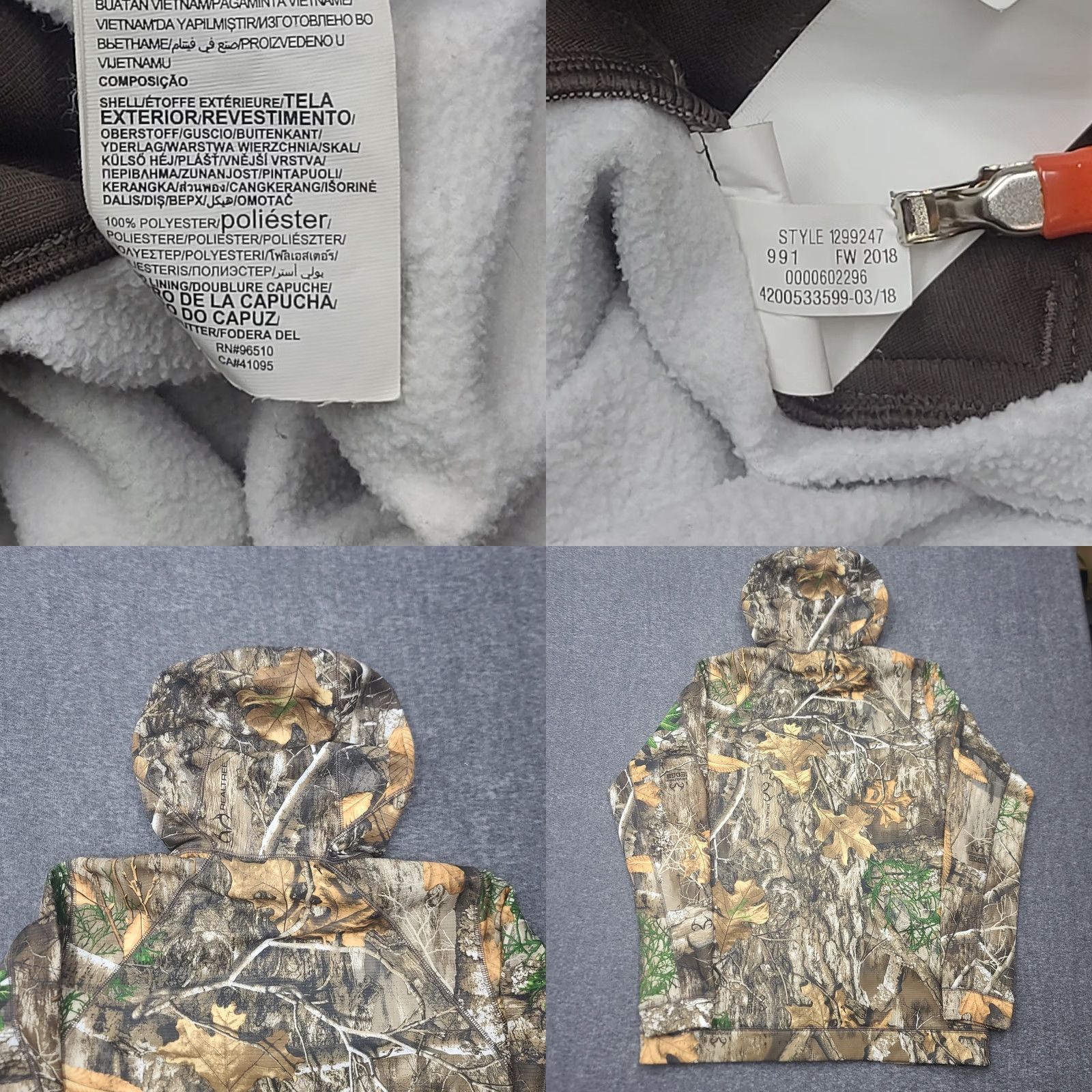 Under Armour Under Armour Realtree Edge Camo Hoodie Men M Threadborne Full Zip Hunting Fleece Size US M / EU 48-50 / 2 - 9 Thumbnail