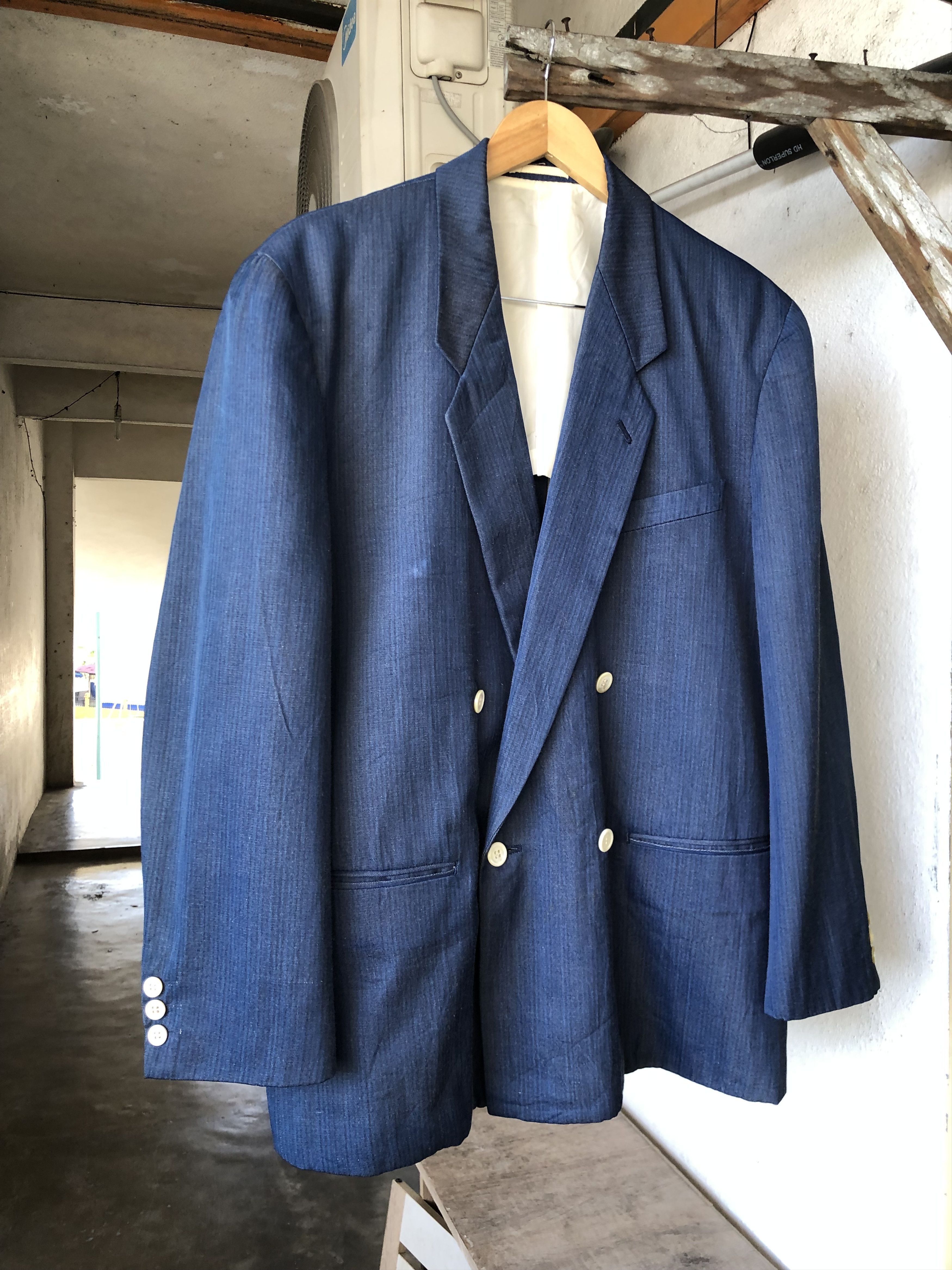 Comme des Garcons Amekaji❗️Comme des Garcons Homme Plus Faded Denim Blazer Size US M / EU 48-50 / 2 - 3 Thumbnail