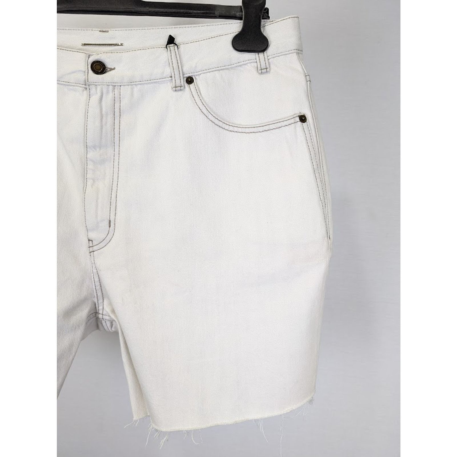 Saint Laurent Paris o1rshd1 Baggy Shorts Tigh LE in Grey Off-White Size US 32 / EU 48 - 4 Thumbnail