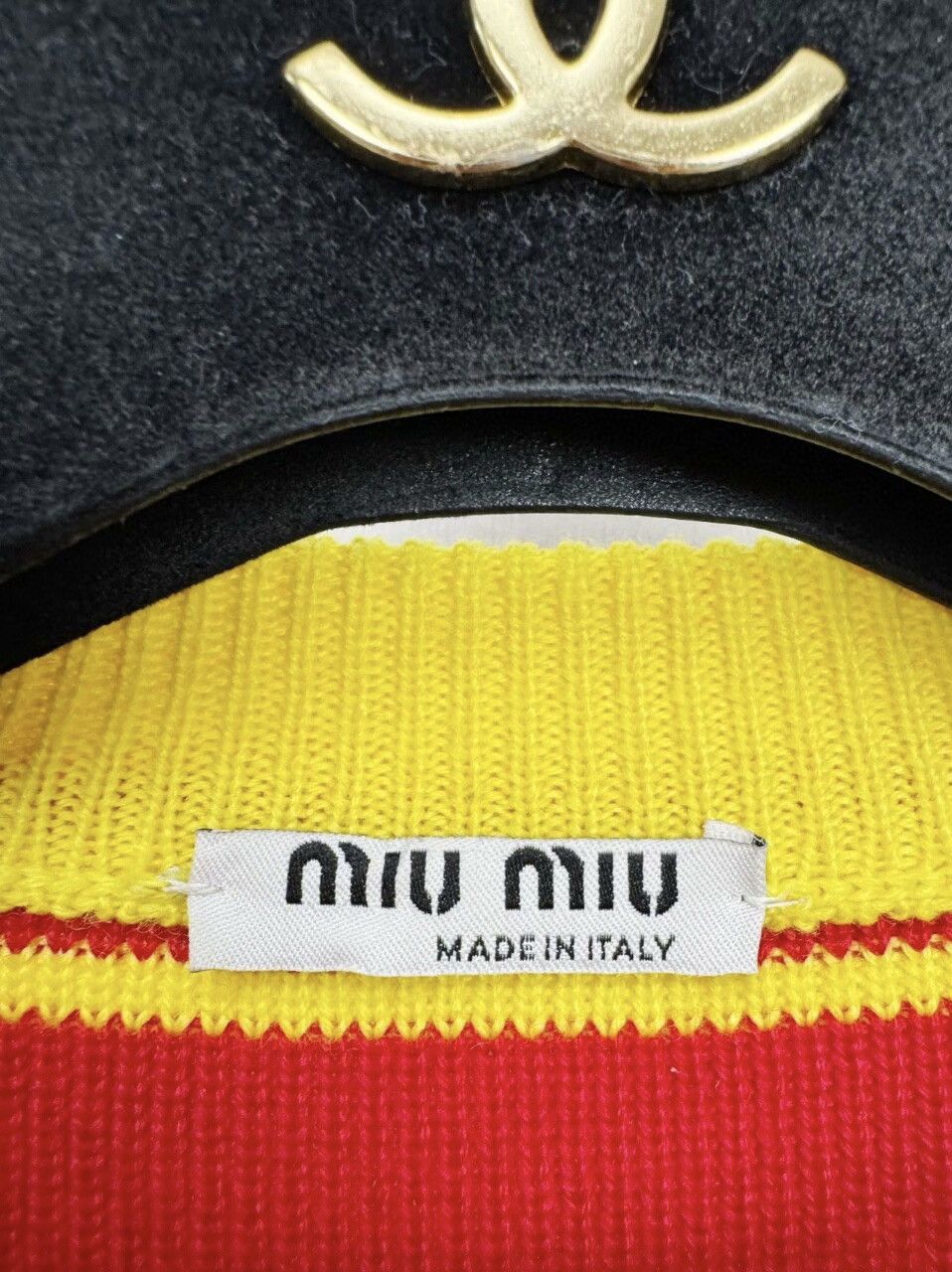 Miu Miu Miumiu knitted short-sleeved shirt, Size S / US 4 / IT 40 - 3 Thumbnail