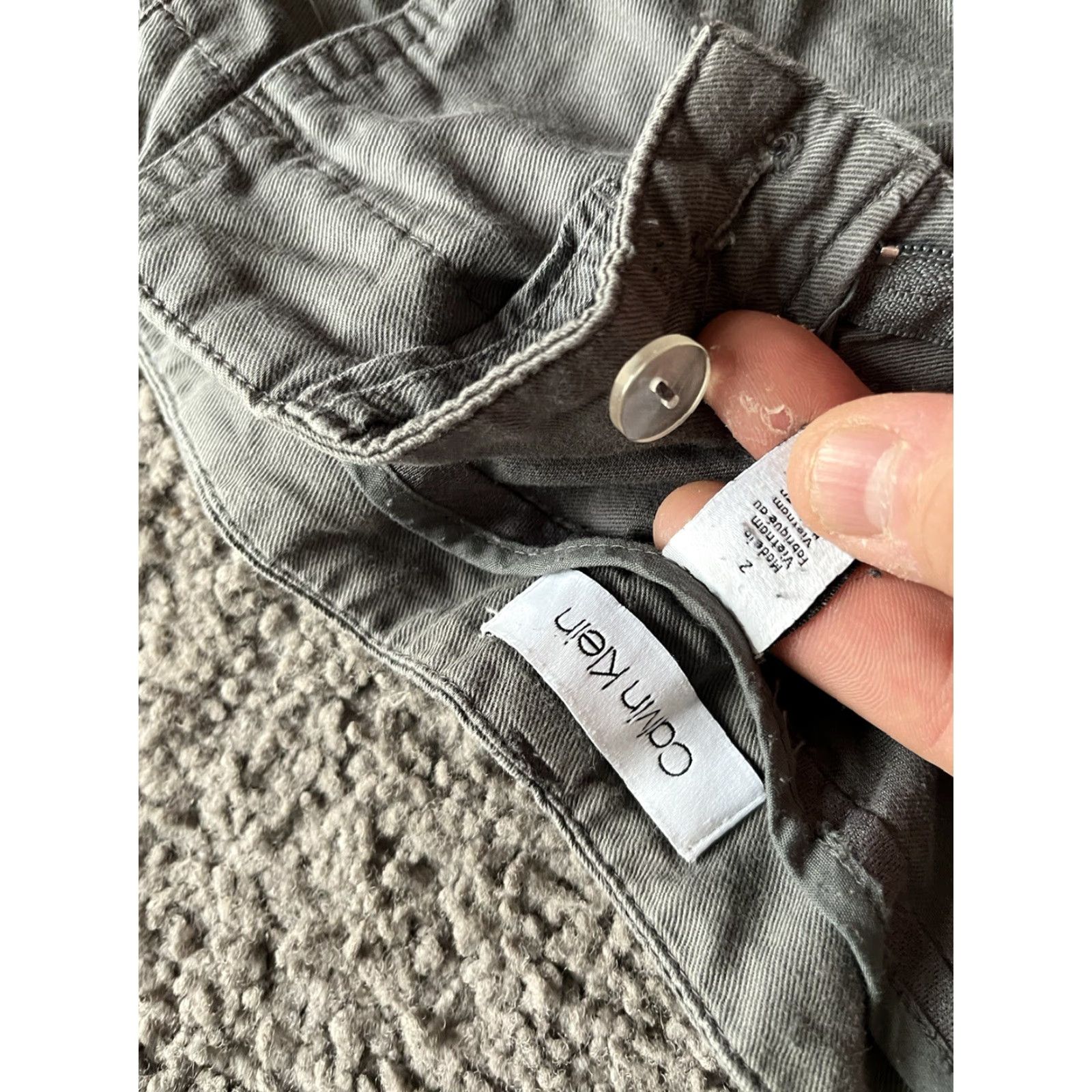 Calvin Klein CALVIN KLEIN Pants Women Slim Fit Jogger Cotton Blend Gray 2 Regular Inseam 27" Casual Sports Size 26" / US 2 / IT 38 - 5 Thumbnail